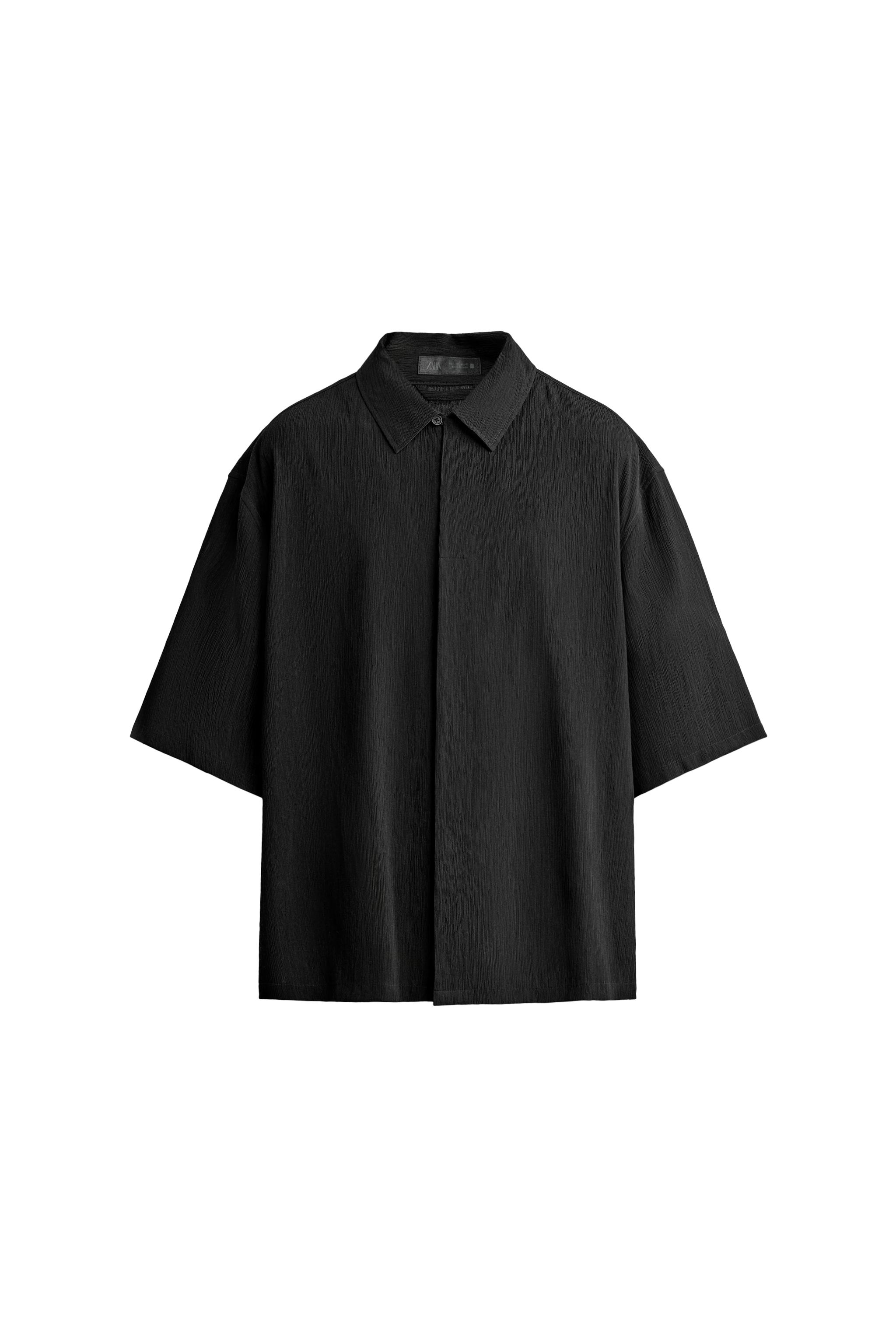 Фактурная рубашка прямого кроя — ZARA