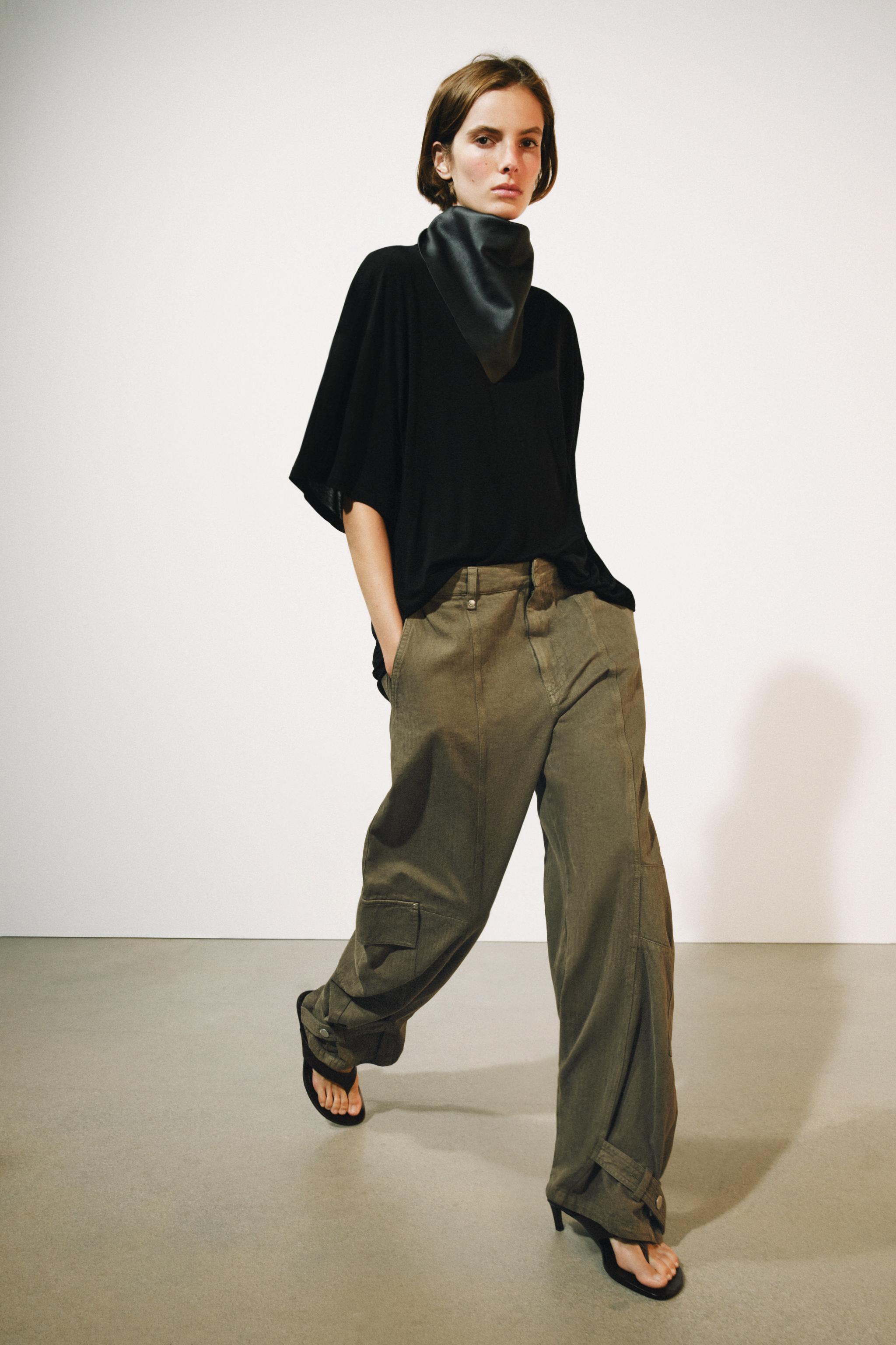 БРЮКИ БАРРЕЛЬ КАРГО — ZW COLLECTION — ZARA