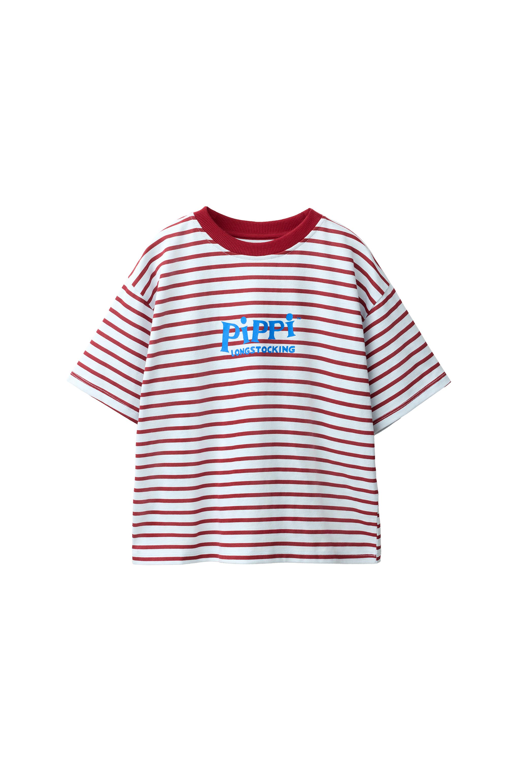 Футболка с принтом в полоску PIPPI LONGSTOCKING © ASTRID LINDGREN COMPANY — ZARA