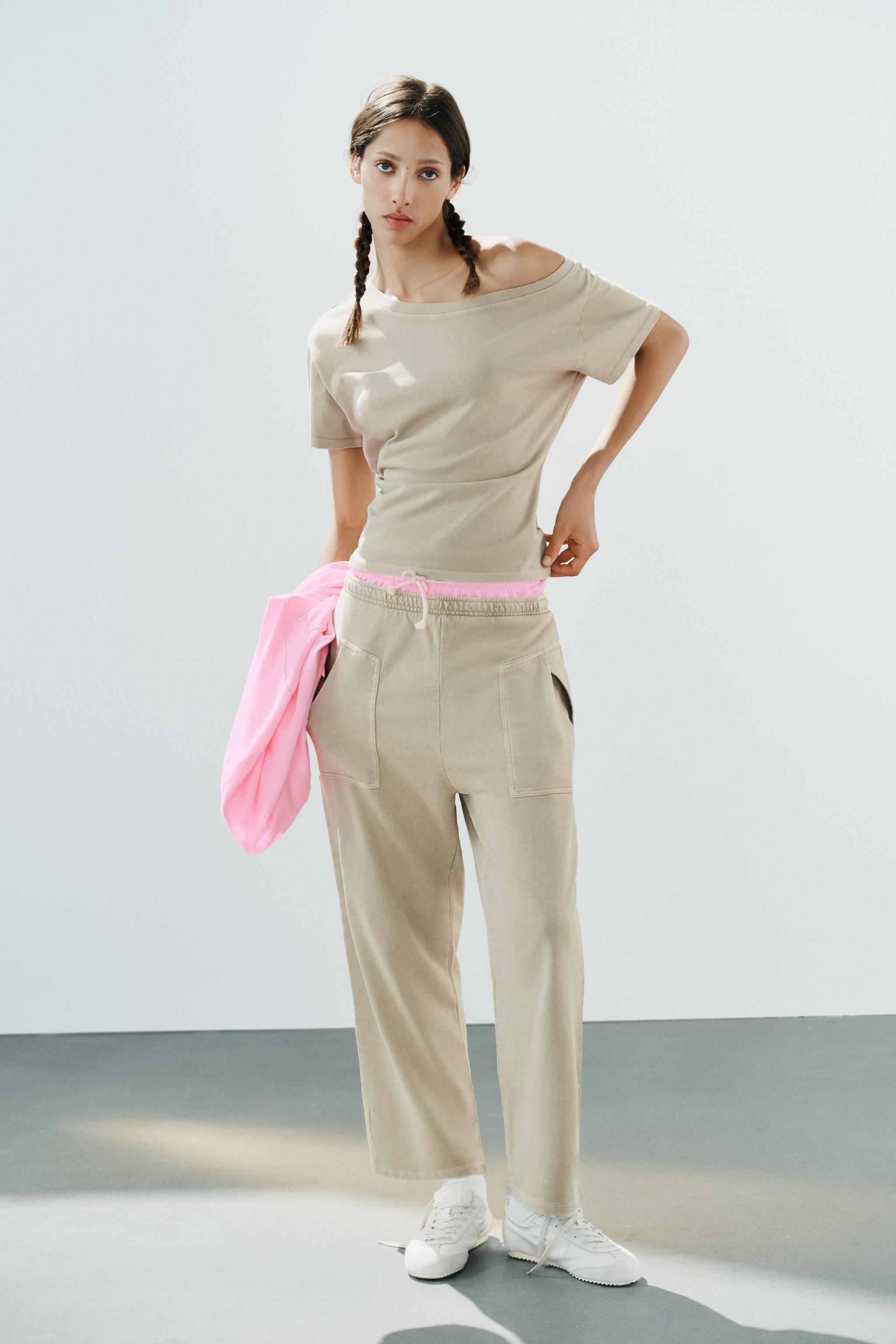 ХЛОПКОВЫЕ БРЮКИ С КАРМАНАМИ — ZARA