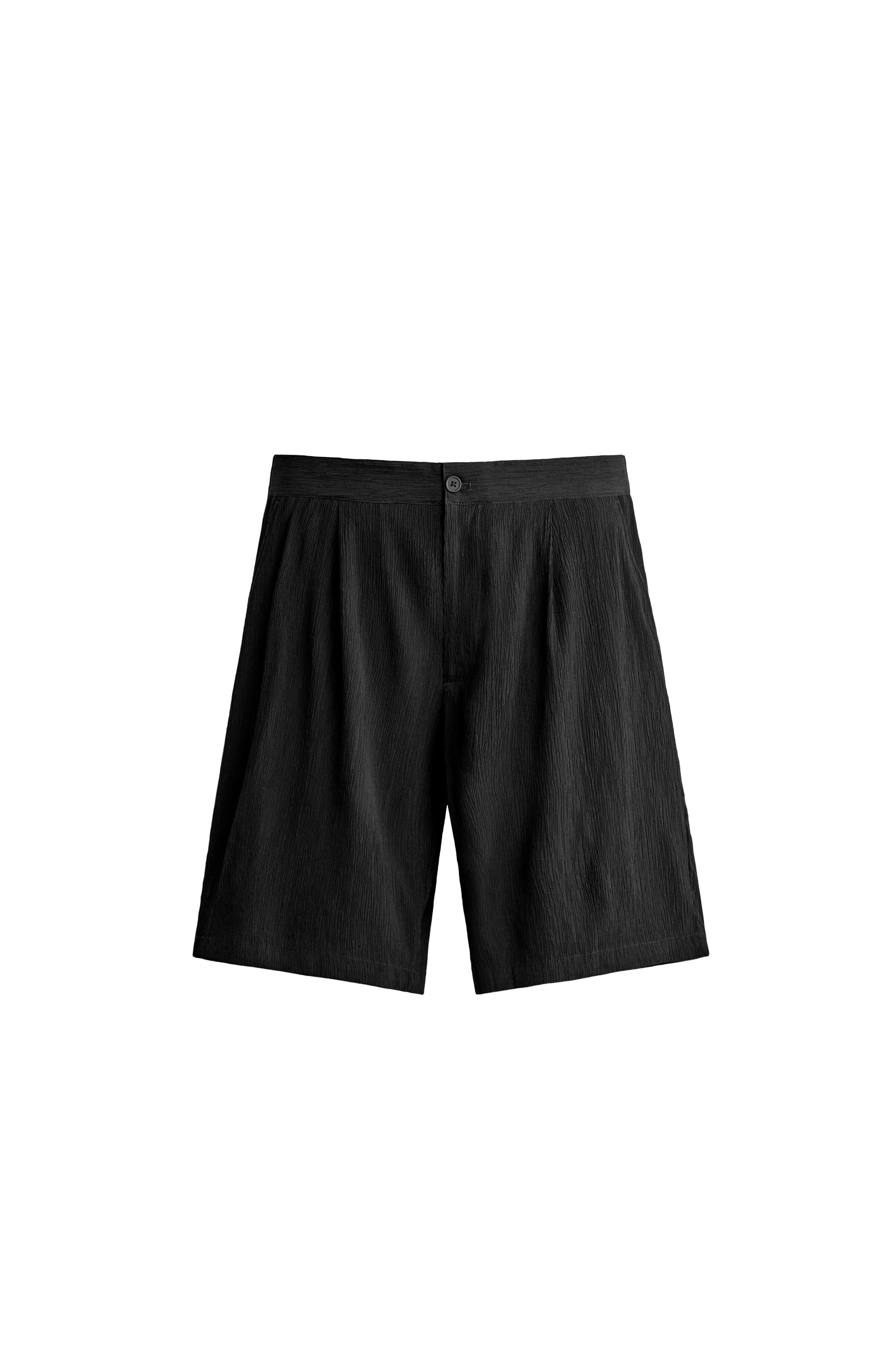 Бермуды свободного кроя фактурные — ZARA