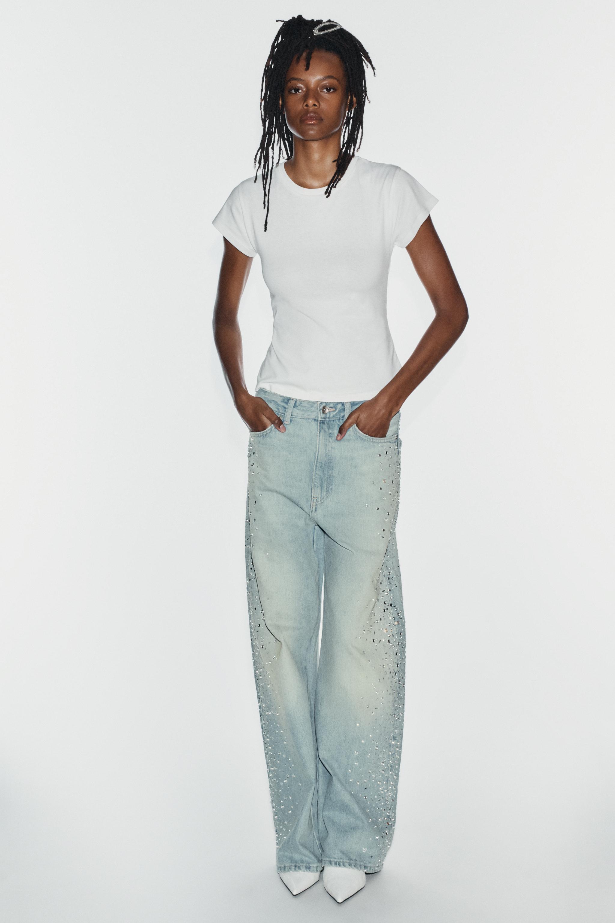 Футболка с корсетной вставкой сзади — ZARA
