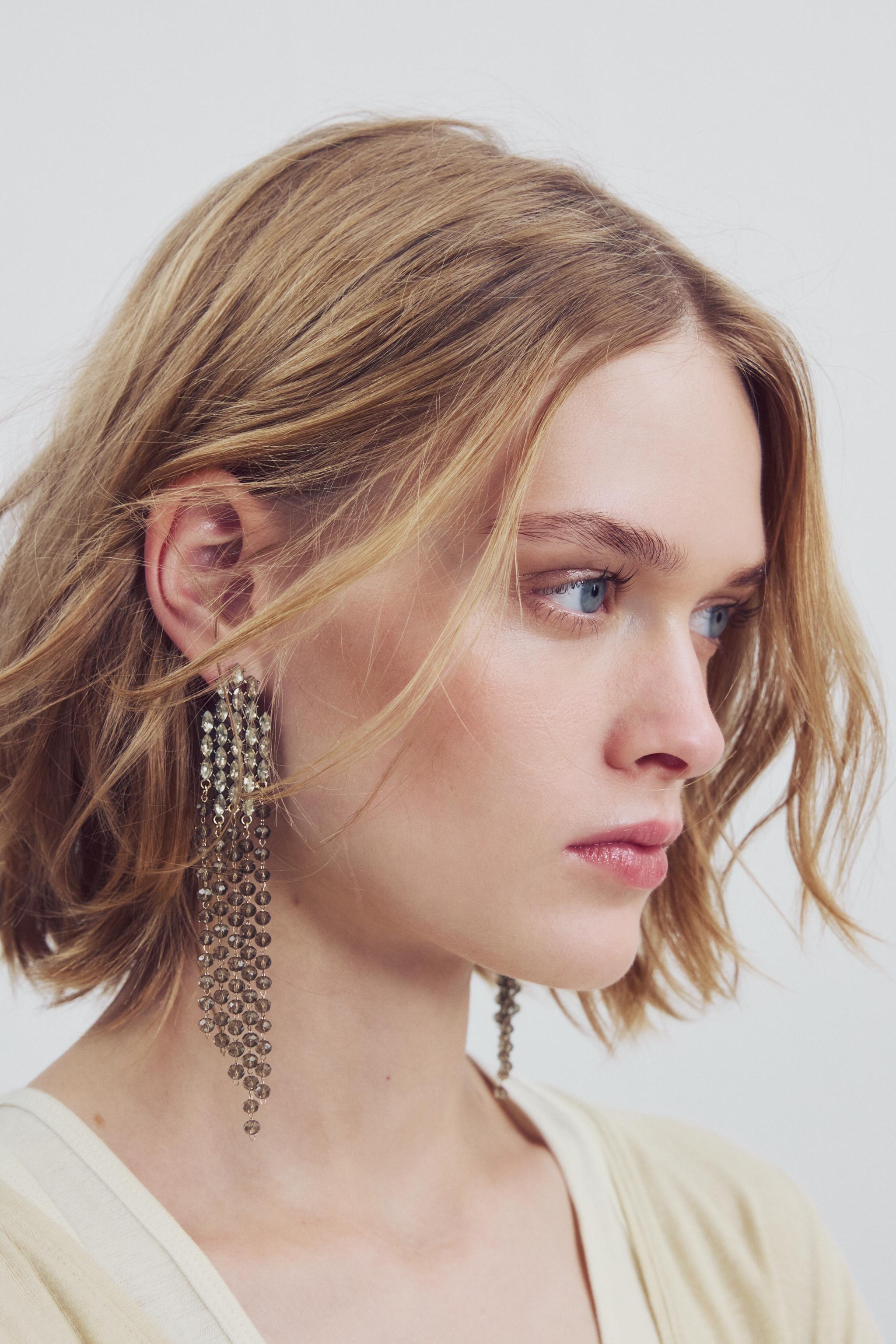 ДЛИННЫЕ СЕРЬГИ СО СТРАЗАМИ — ZARA
