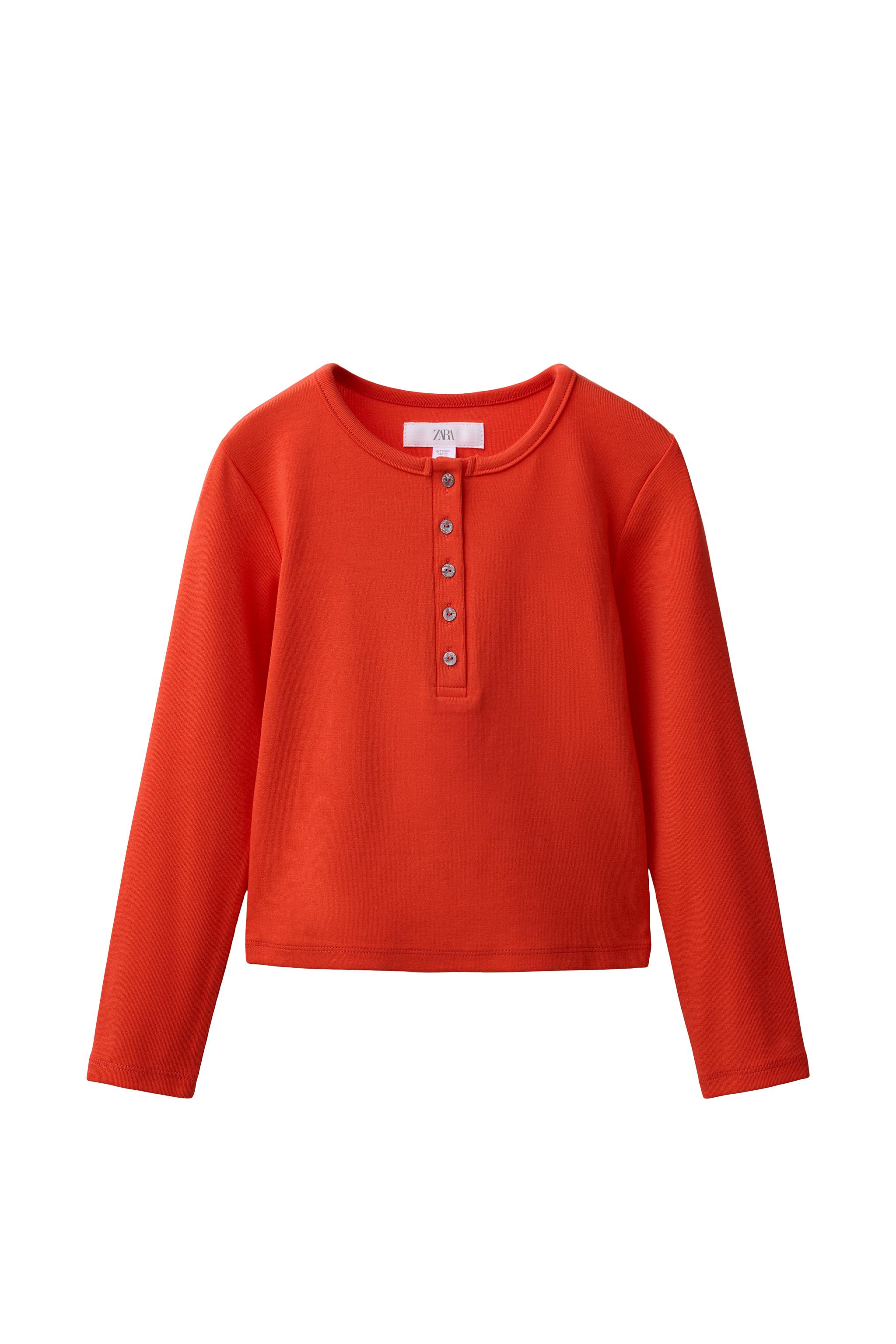 HENLEY NECK T-SHIRT — ZARA