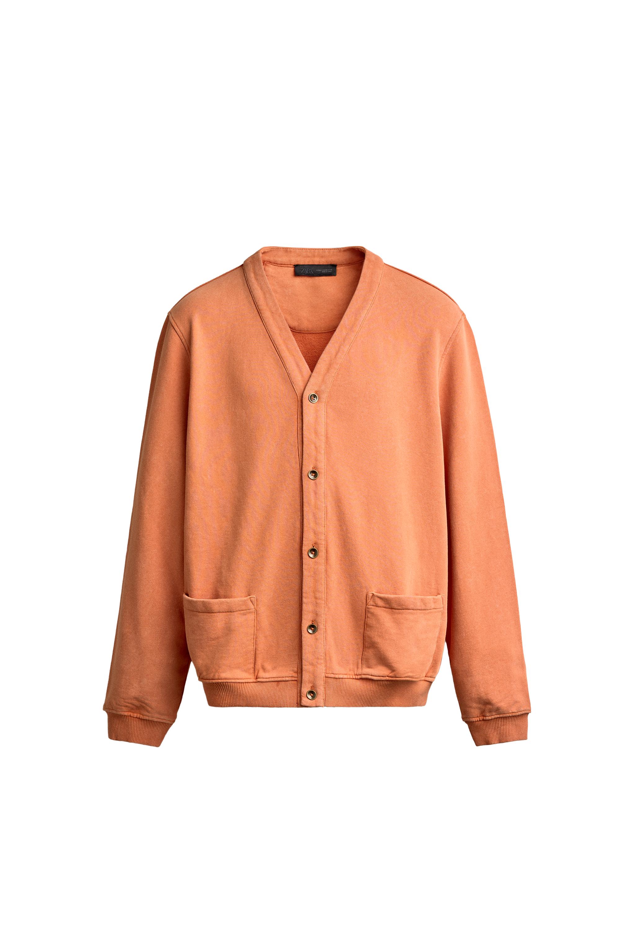 Кардиган свободного кроя с эффектом постиранного — ZARA