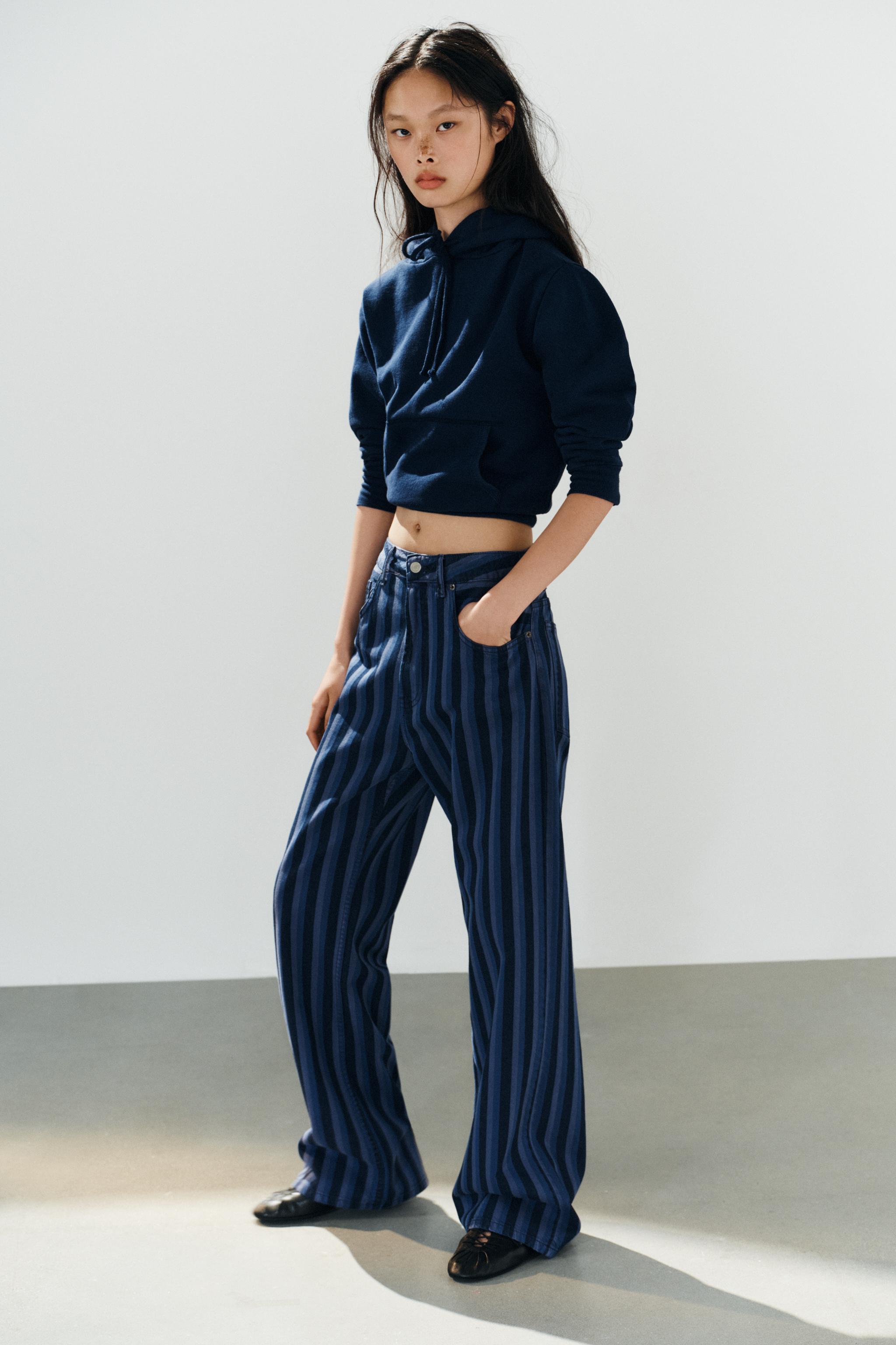ДЖИНСЫ TRF СО СРЕДНЕЙ ПОСАДКОЙ И В ПОЛОСКУ — ZARA
