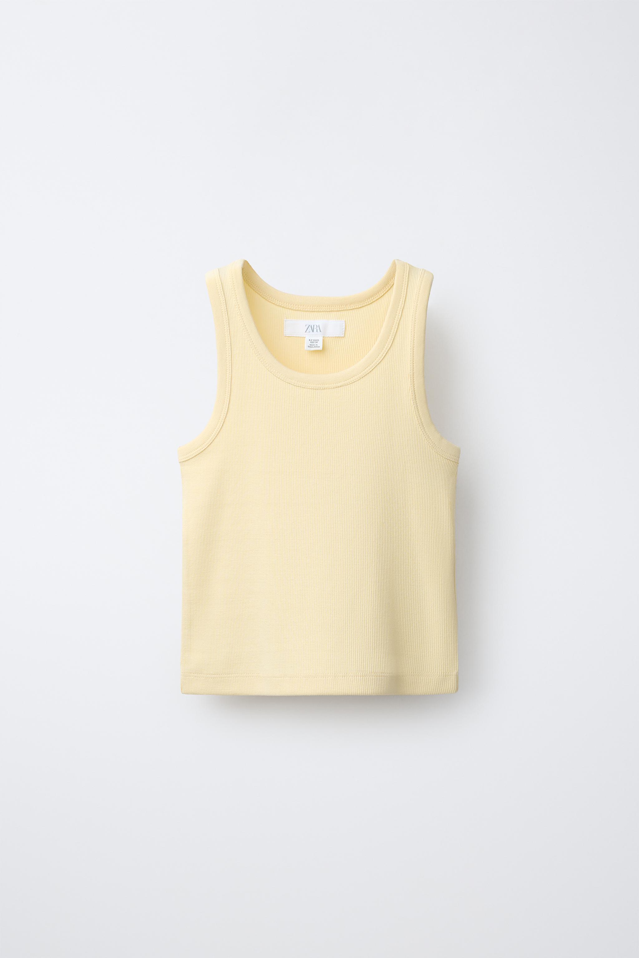 Футболка с рельефной фактурой и спинкой-гонщик — ZARA