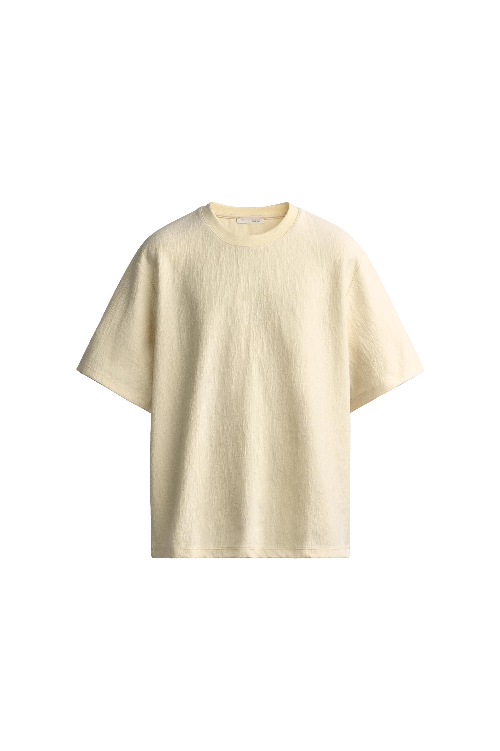 Фактурная футболка свободного кроя — ZARA
