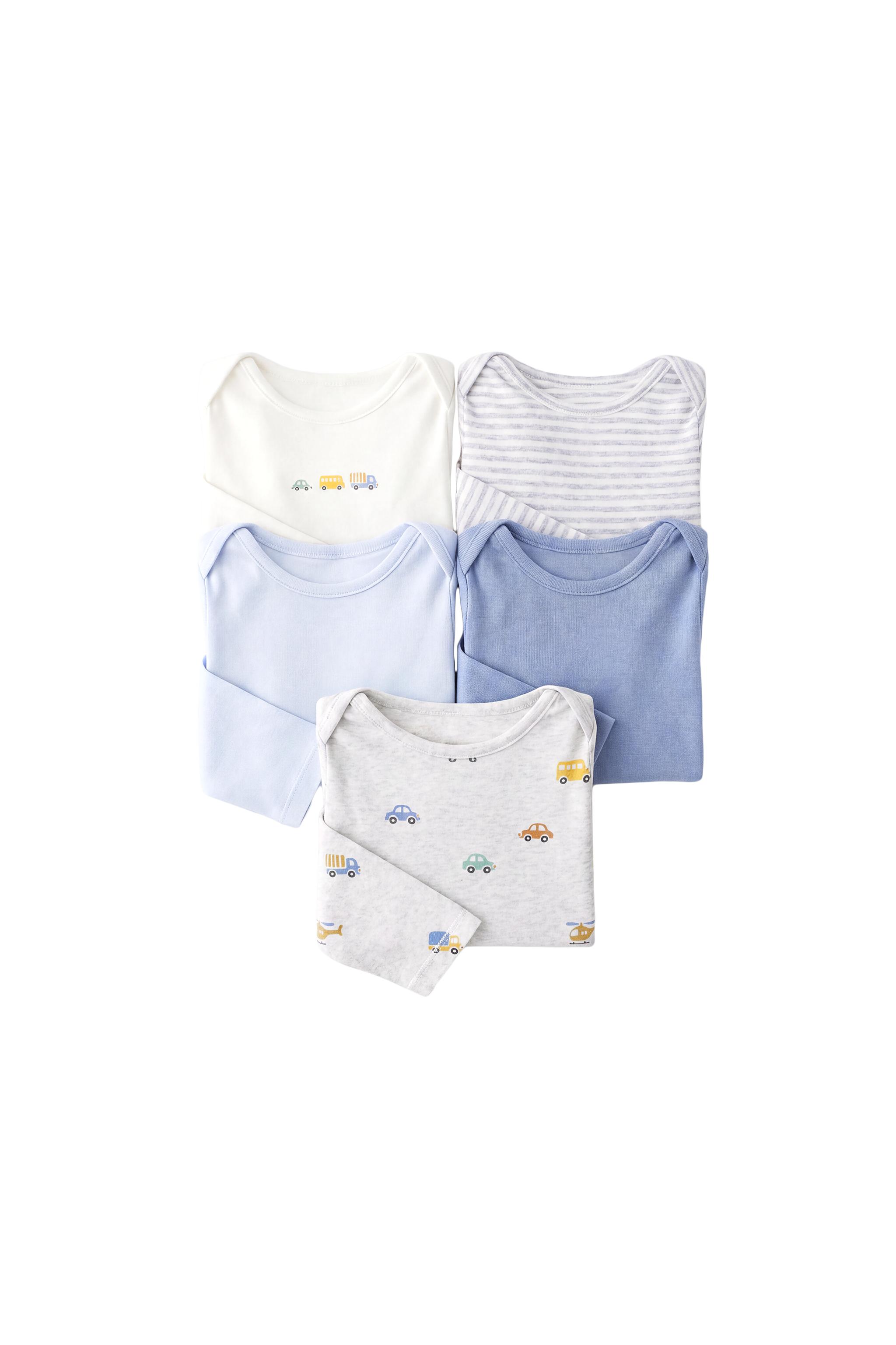 Набор из 5 боди с принтом машин — ZARA