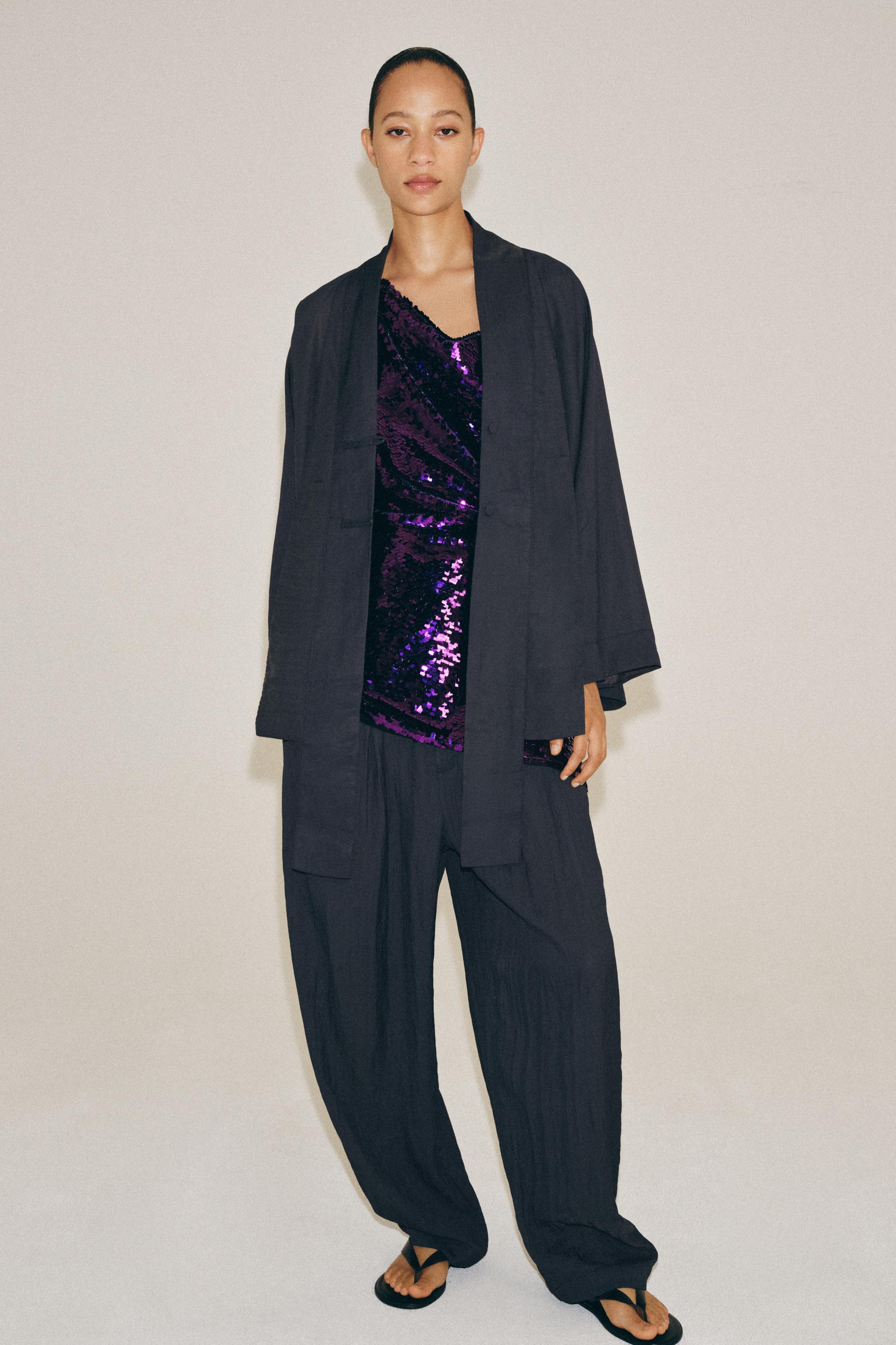 РУБАШКА С ЗАСТЕЖКОЙ НА ПЕТЛИ ZW COLLECTION — ZARA