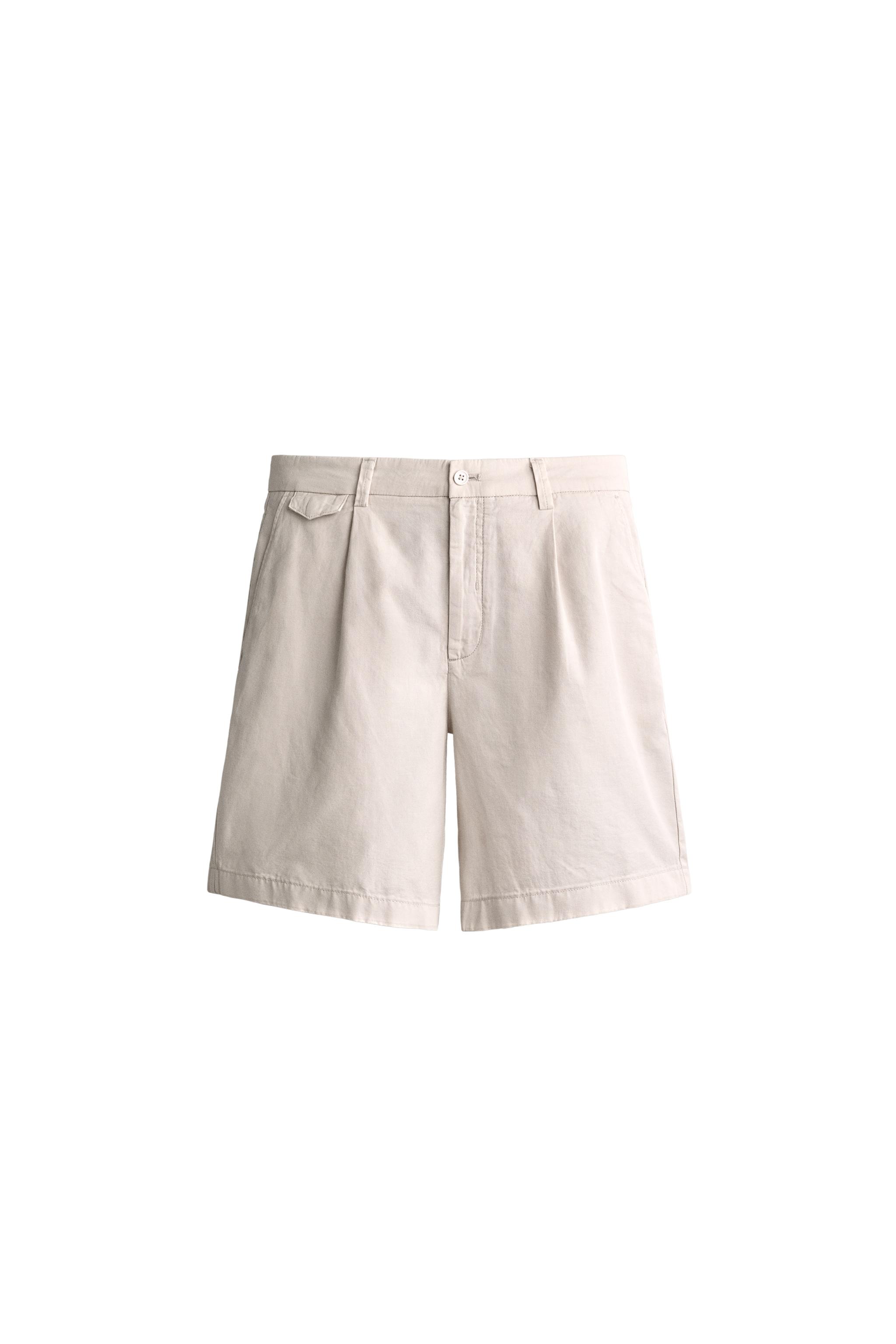 Бермуды классического кроя в складку — ZARA