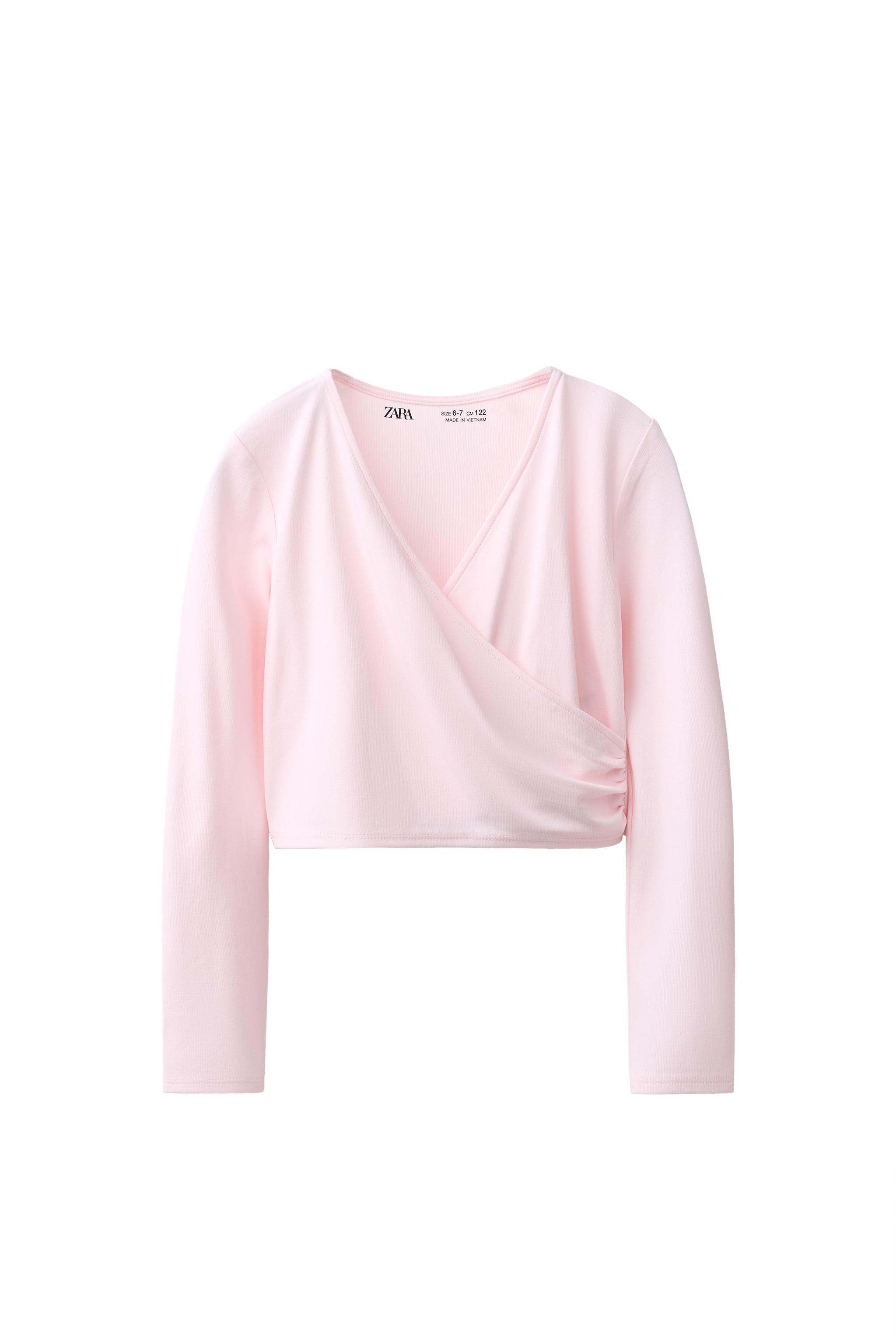 Топ для фитнеса с запа́хом — ZARA