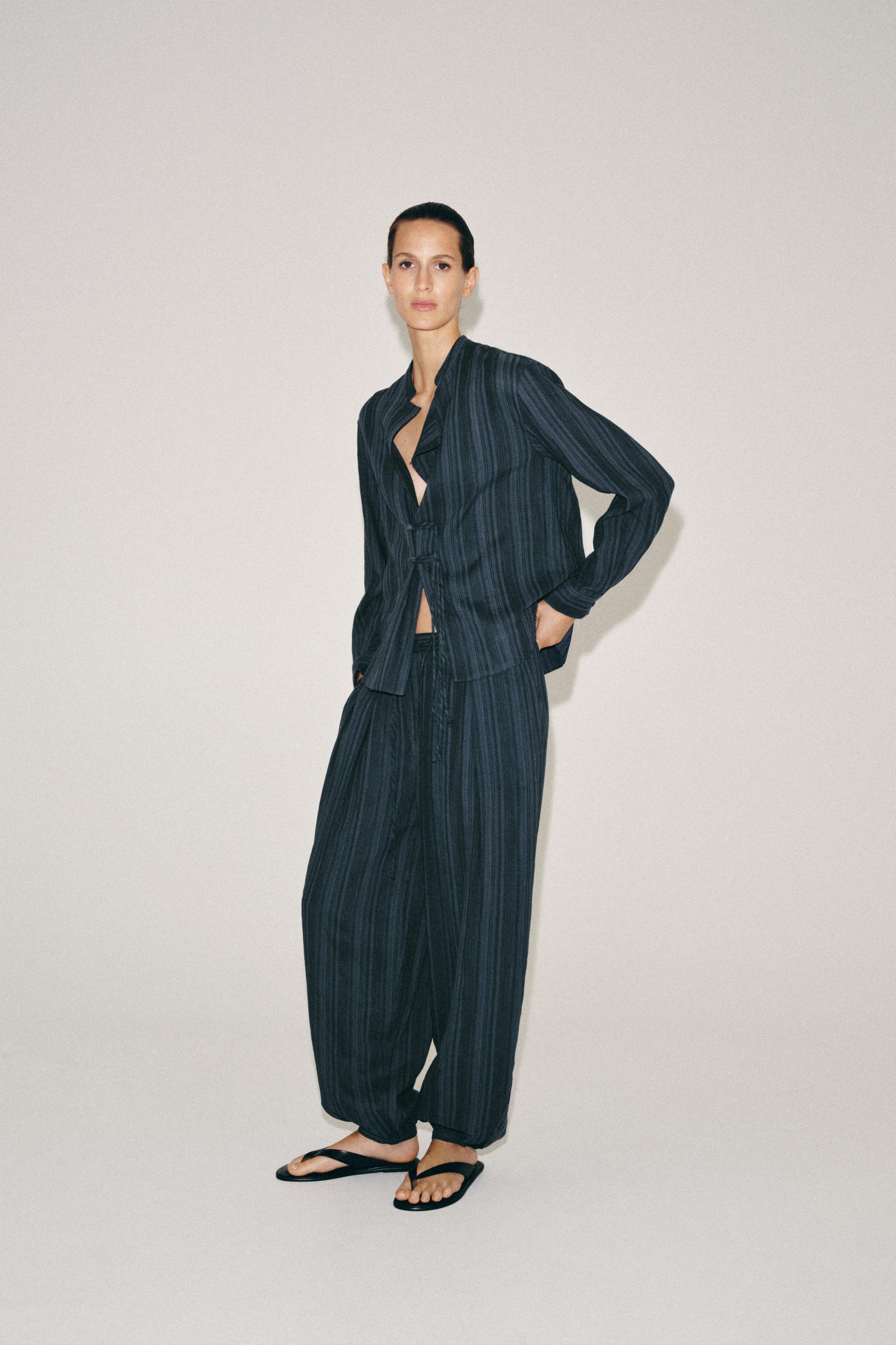 Брюки-шаровары ZW COLLECTION в полоску — ZARA