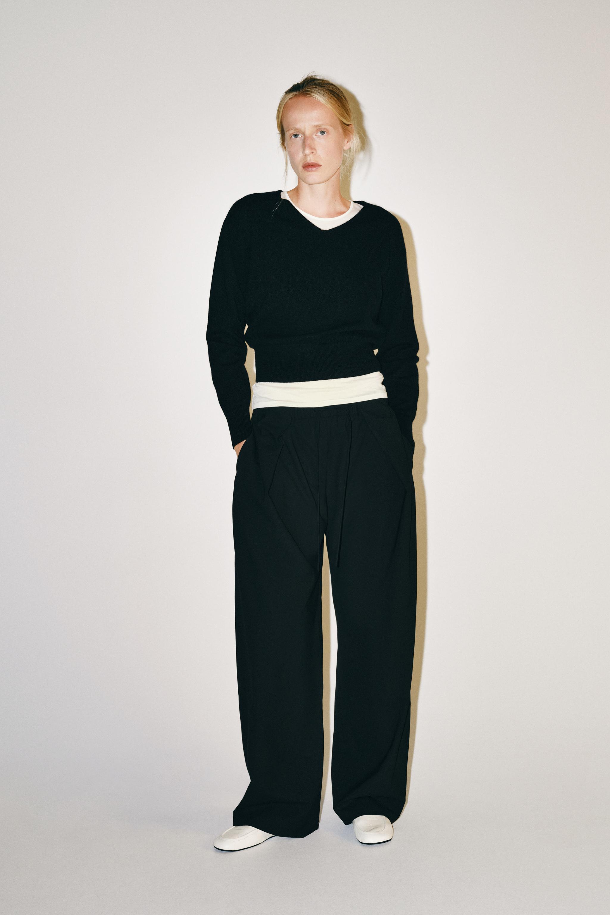 Брюки ZW COLLECTION в складку — ZARA