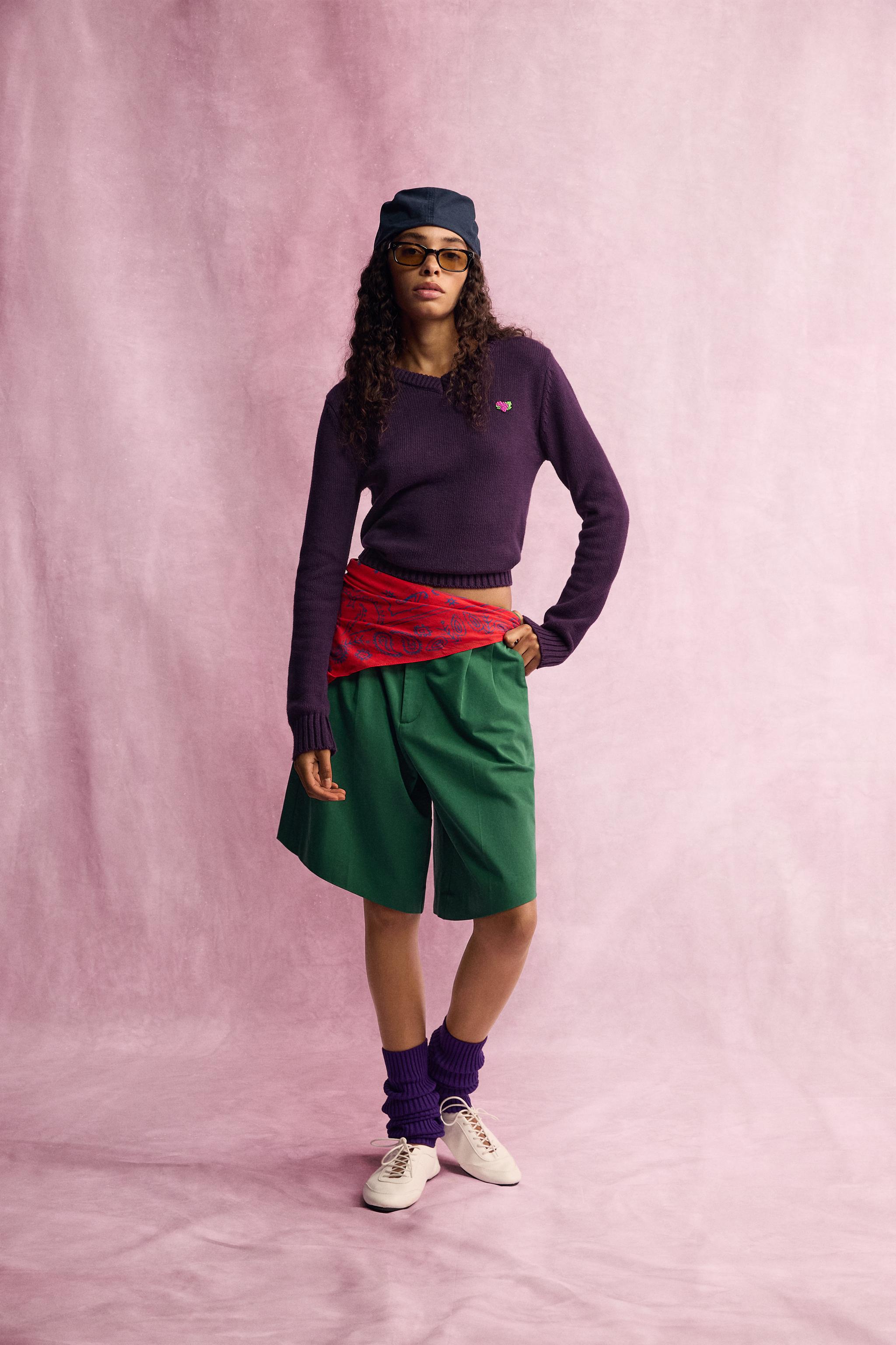 Кепка с козырьком из диагональной ткани с вышитым текстом Fruit of the Loom™ — ZARA
