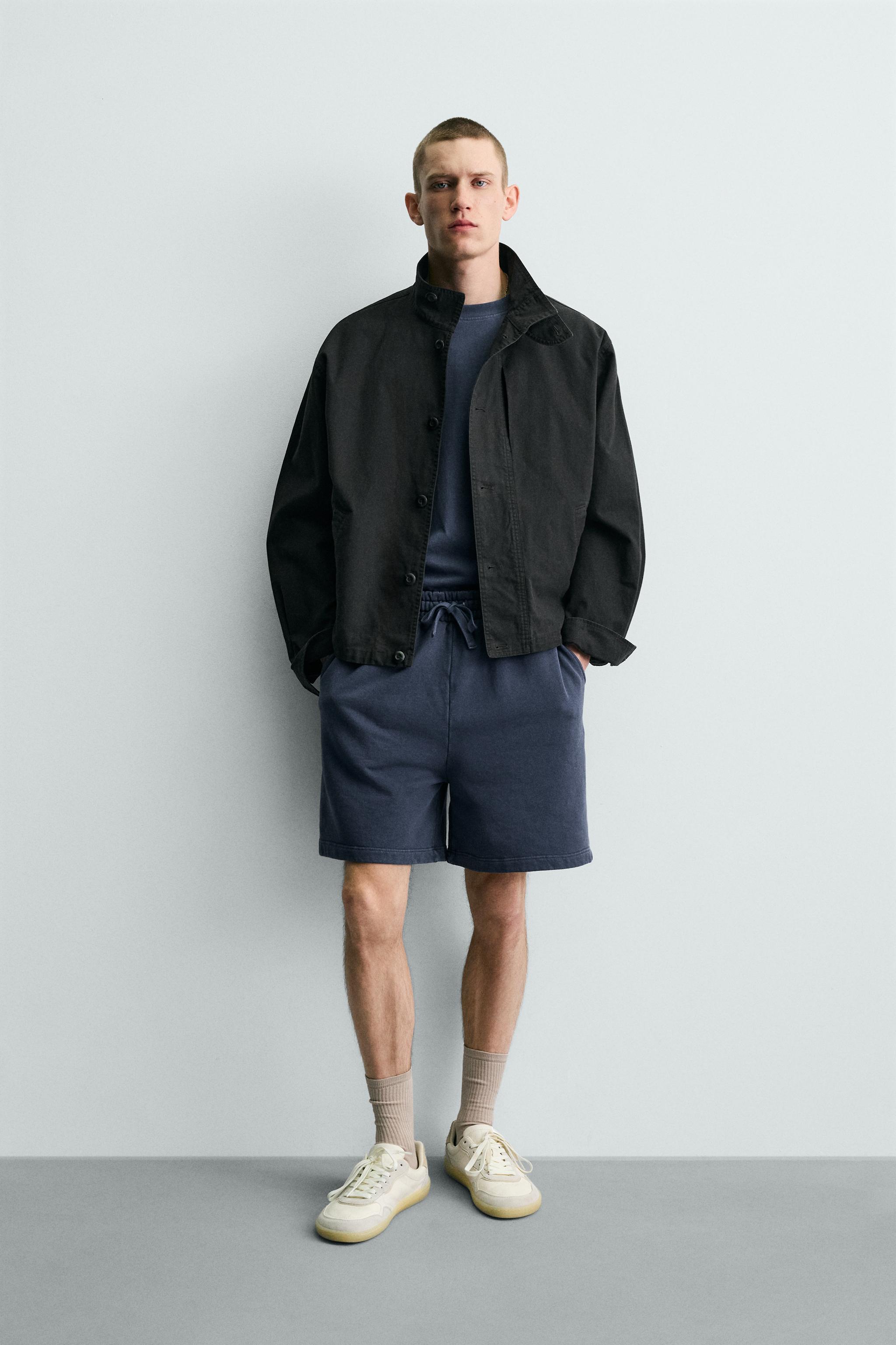 Базовые потёртые бермуды-джоггеры — ZARA