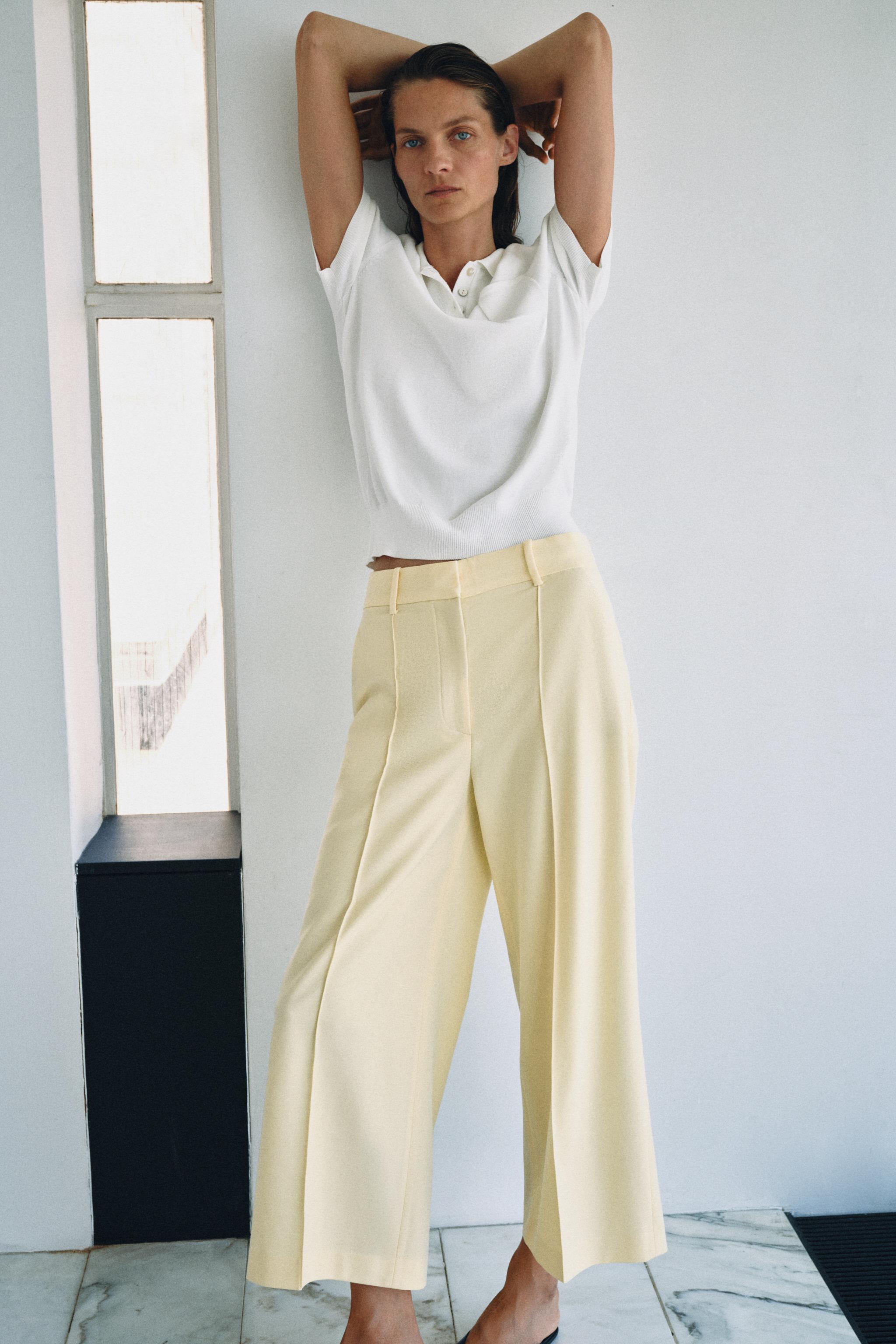 Брюки ZW COLLECTION, укороченного кроя — ZARA