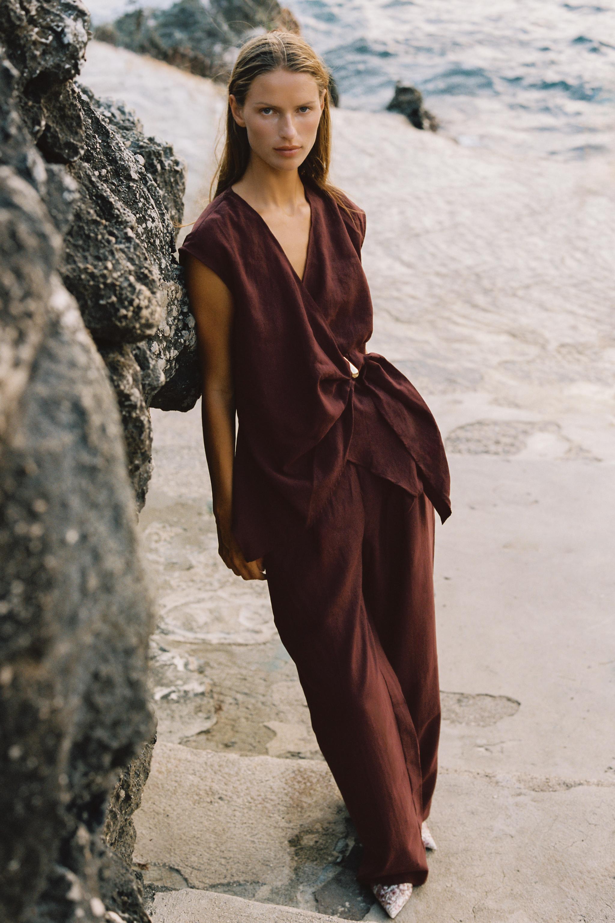 Топ с аппликацией — ZARA