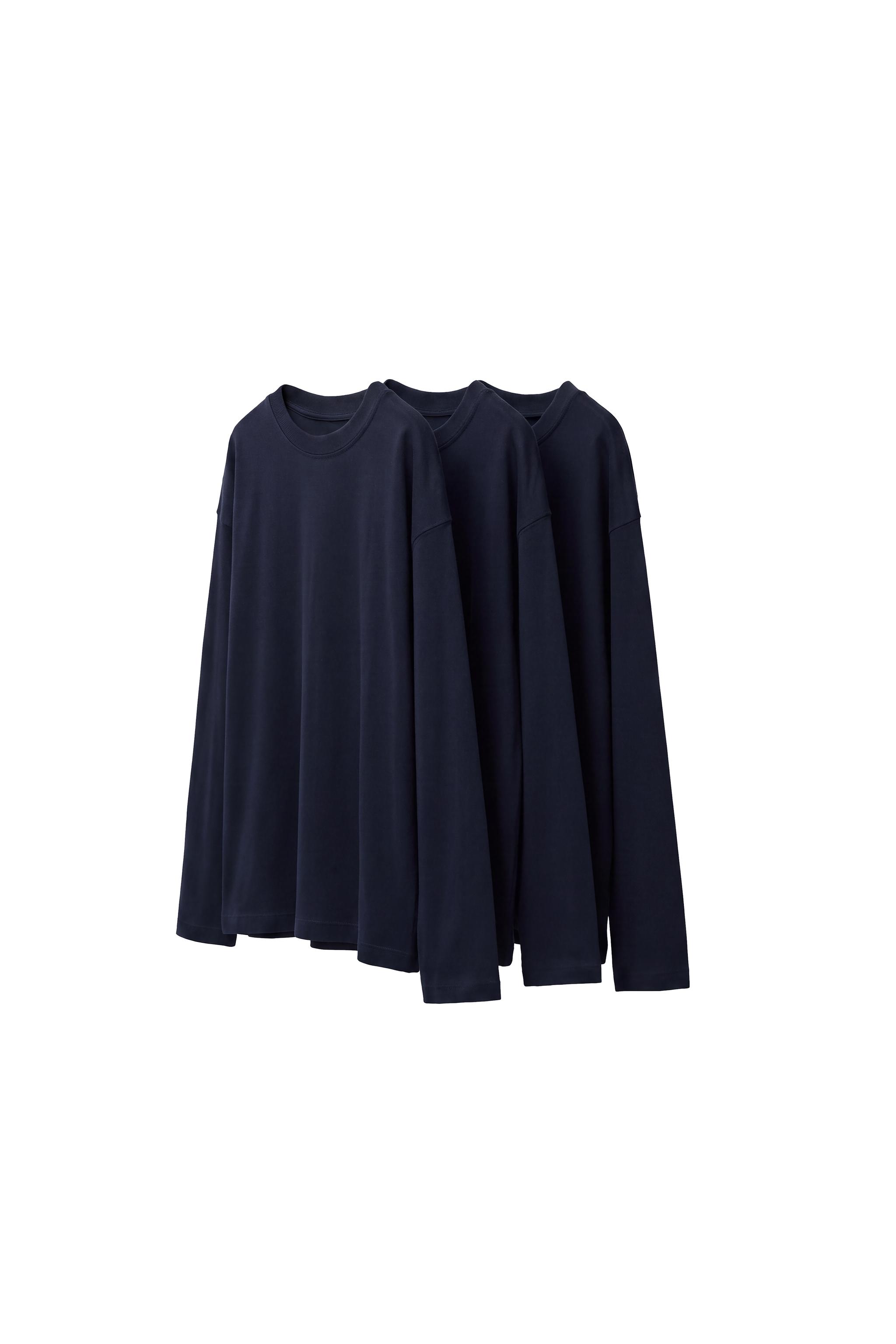 Набор из 3 футболок с длинным рукавом без принта — ZARA