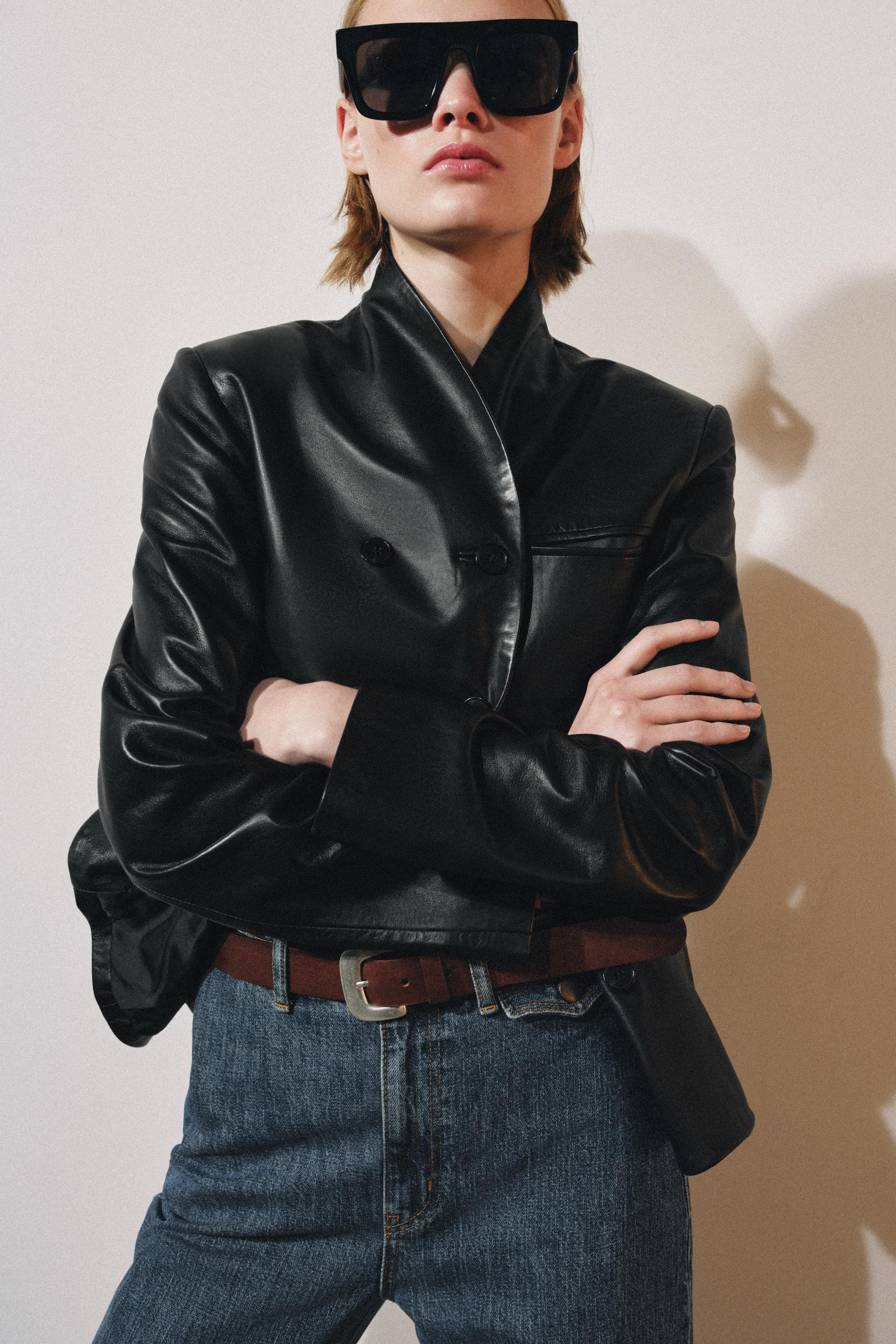 РЕМЕНЬ ИЗ 100% КОЖИ С МЕТАЛЛИЧЕСКОЙ ПРЯЖКОЙ — ZARA