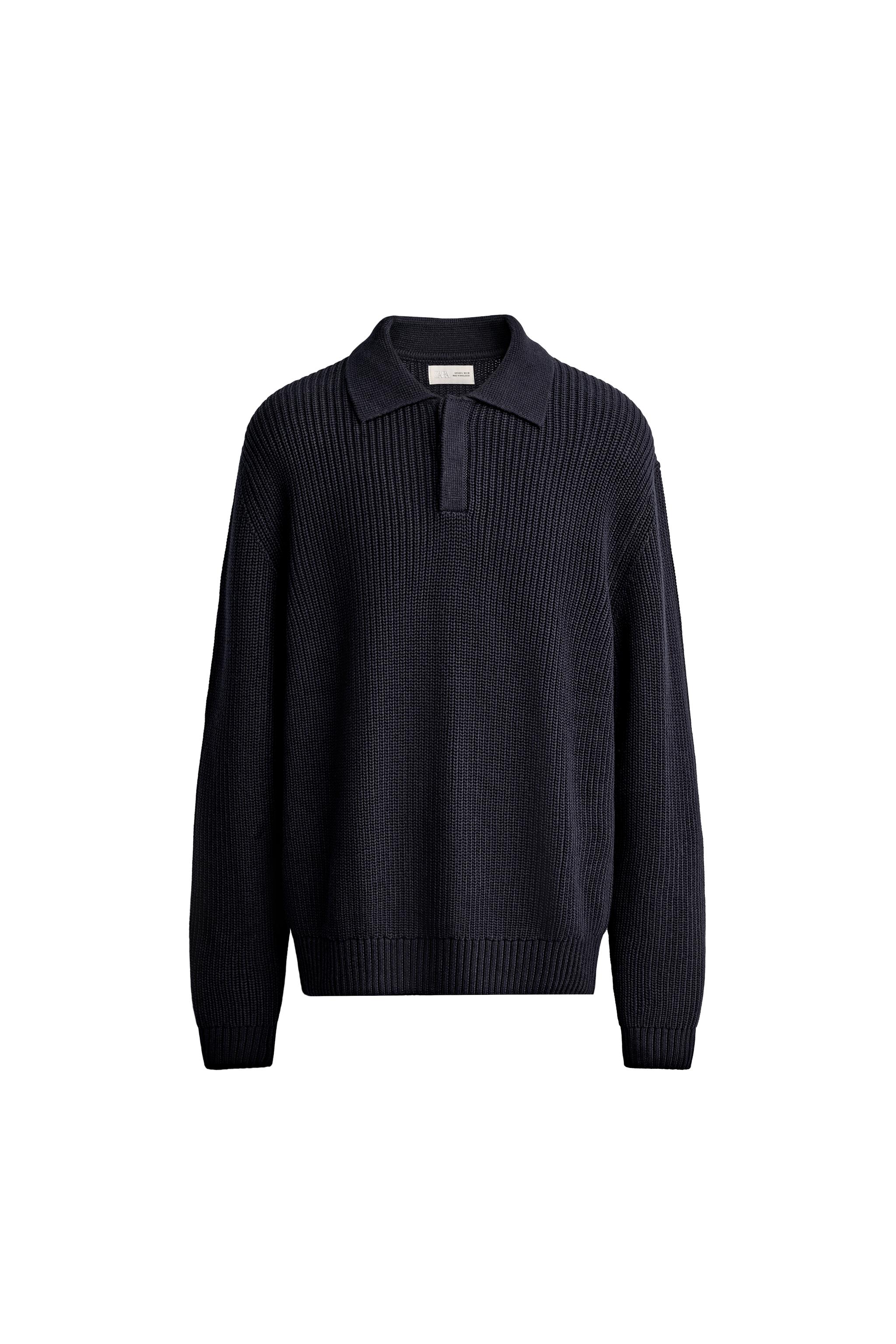 Рубашка поло классического кроя из петельной вязки — ZARA
