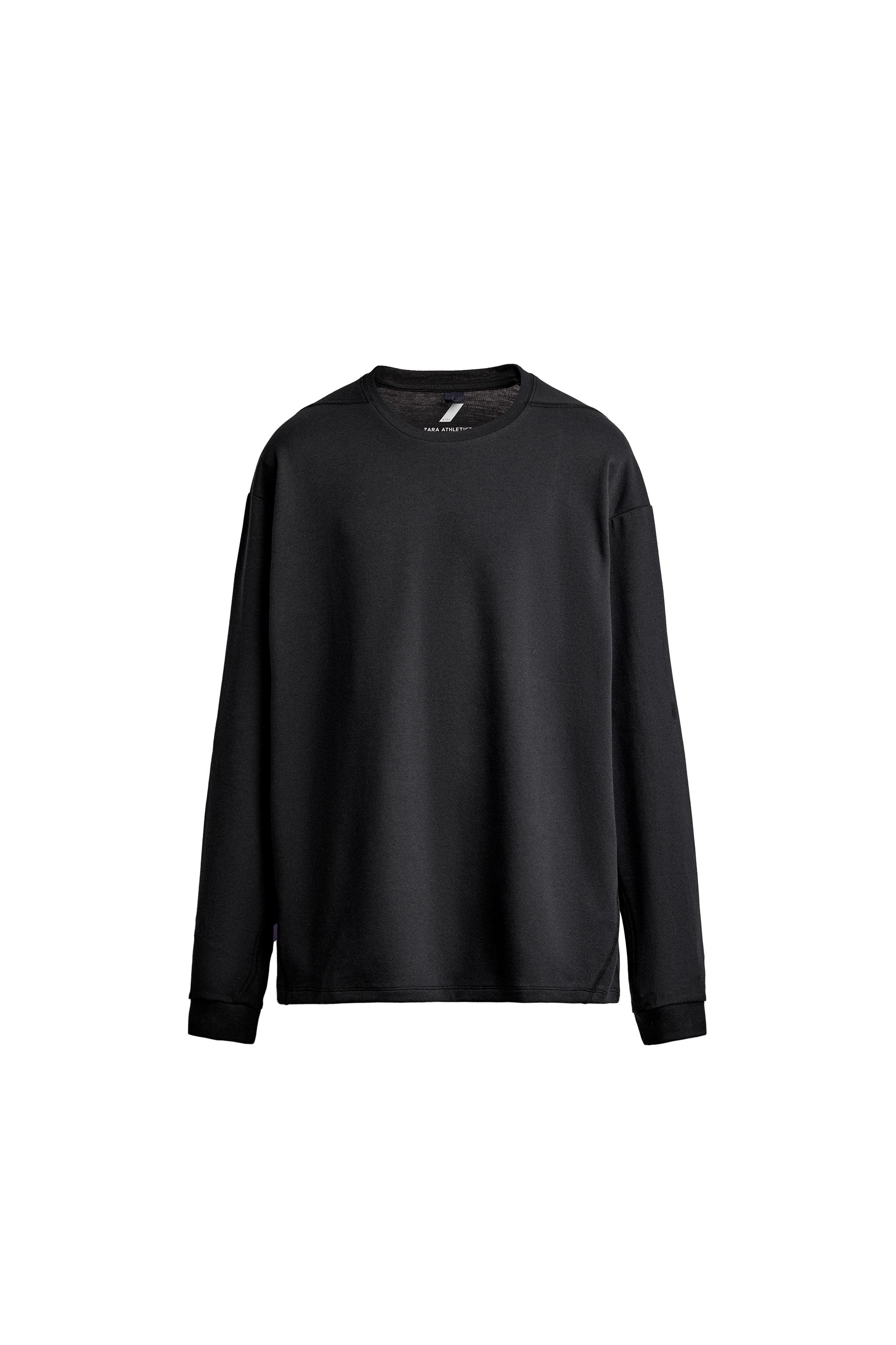 СПОРТИВНАЯ ФУТБОЛКА С ДЛИННЫМ РУКАВОМ — ZARA