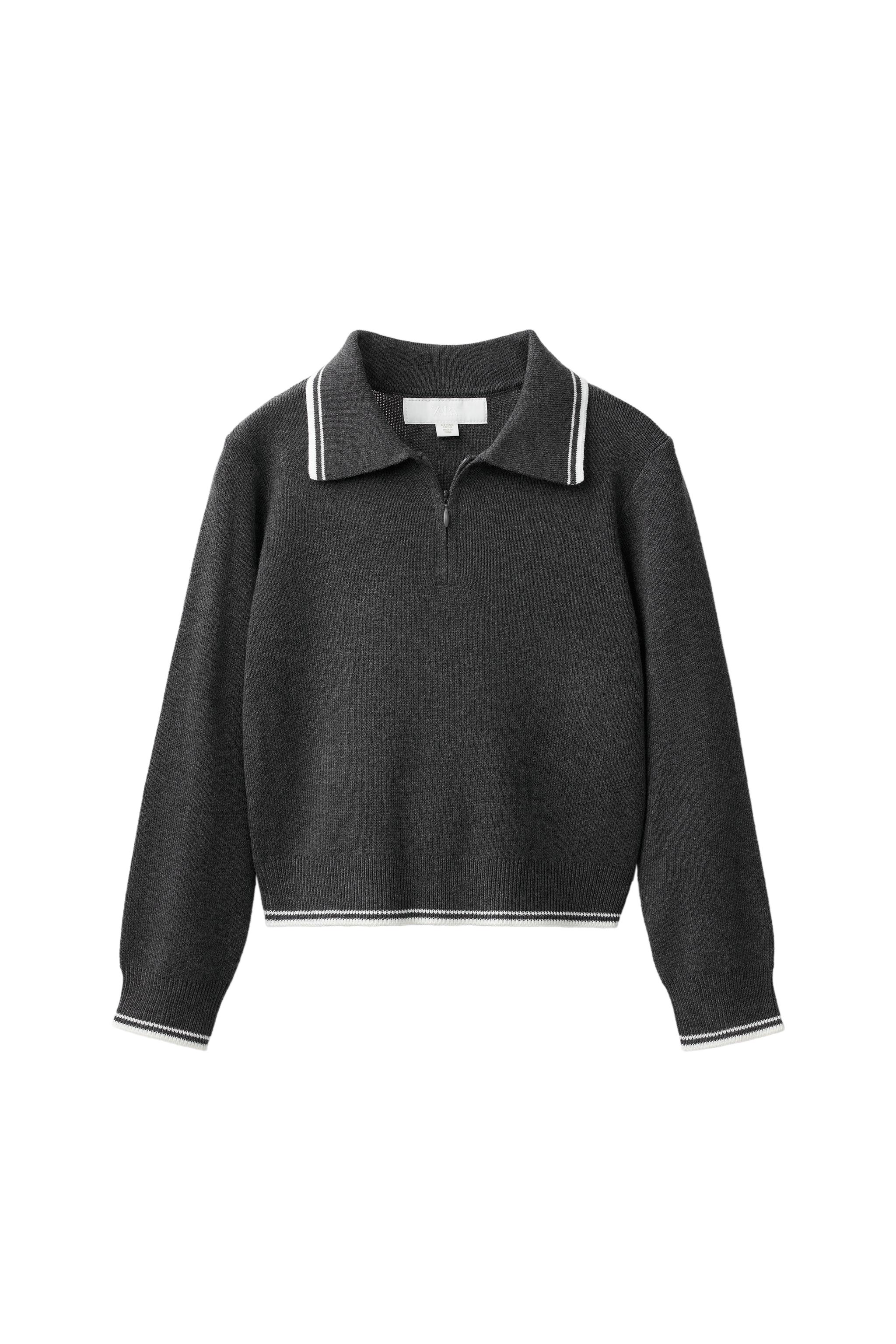 Вязаный джемпер на молнии — ZARA