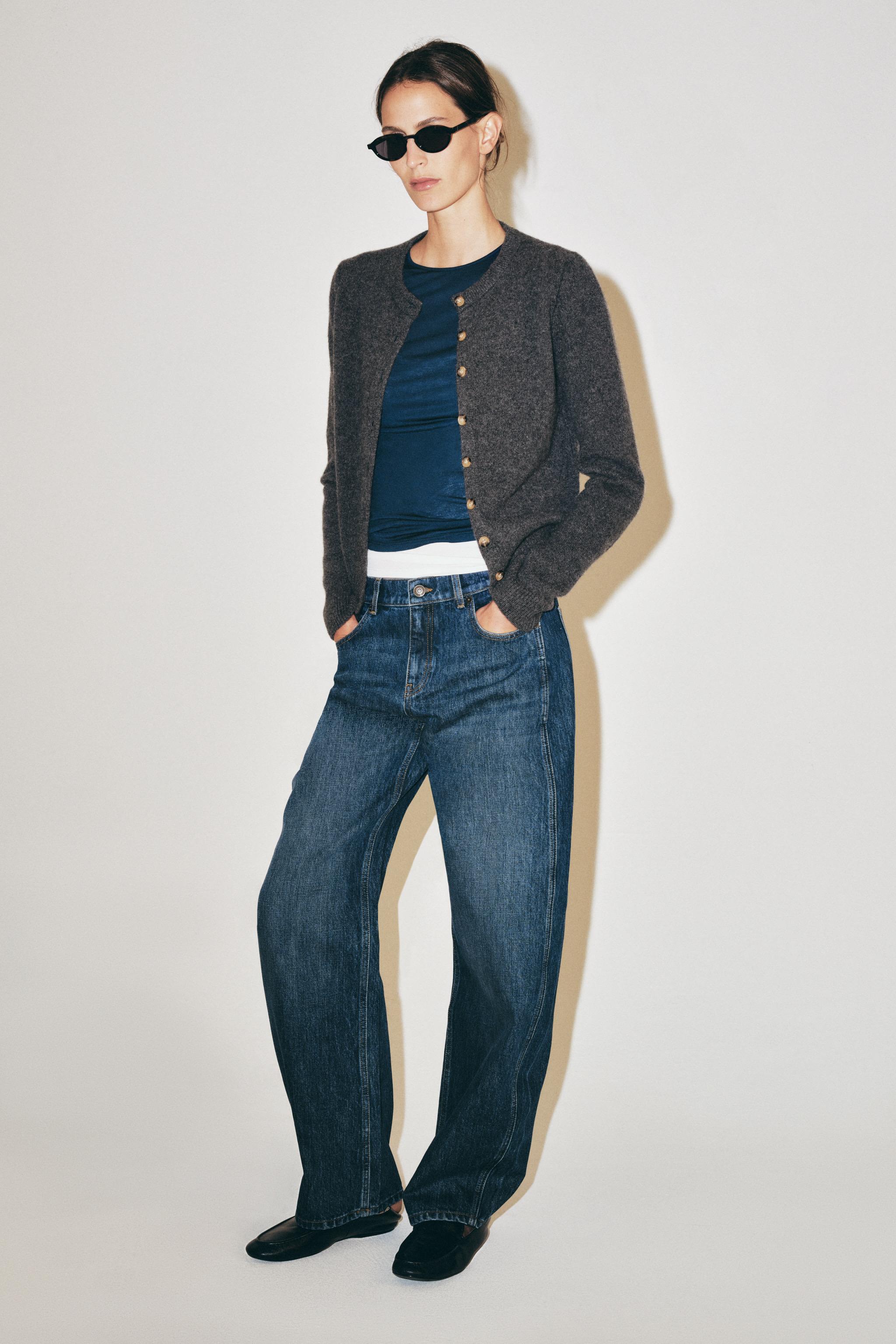 КАРДИГАН ИЗ КАШЕМИРА И ШЕРСТИ НА ПУГОВИЦАХ — ZARA