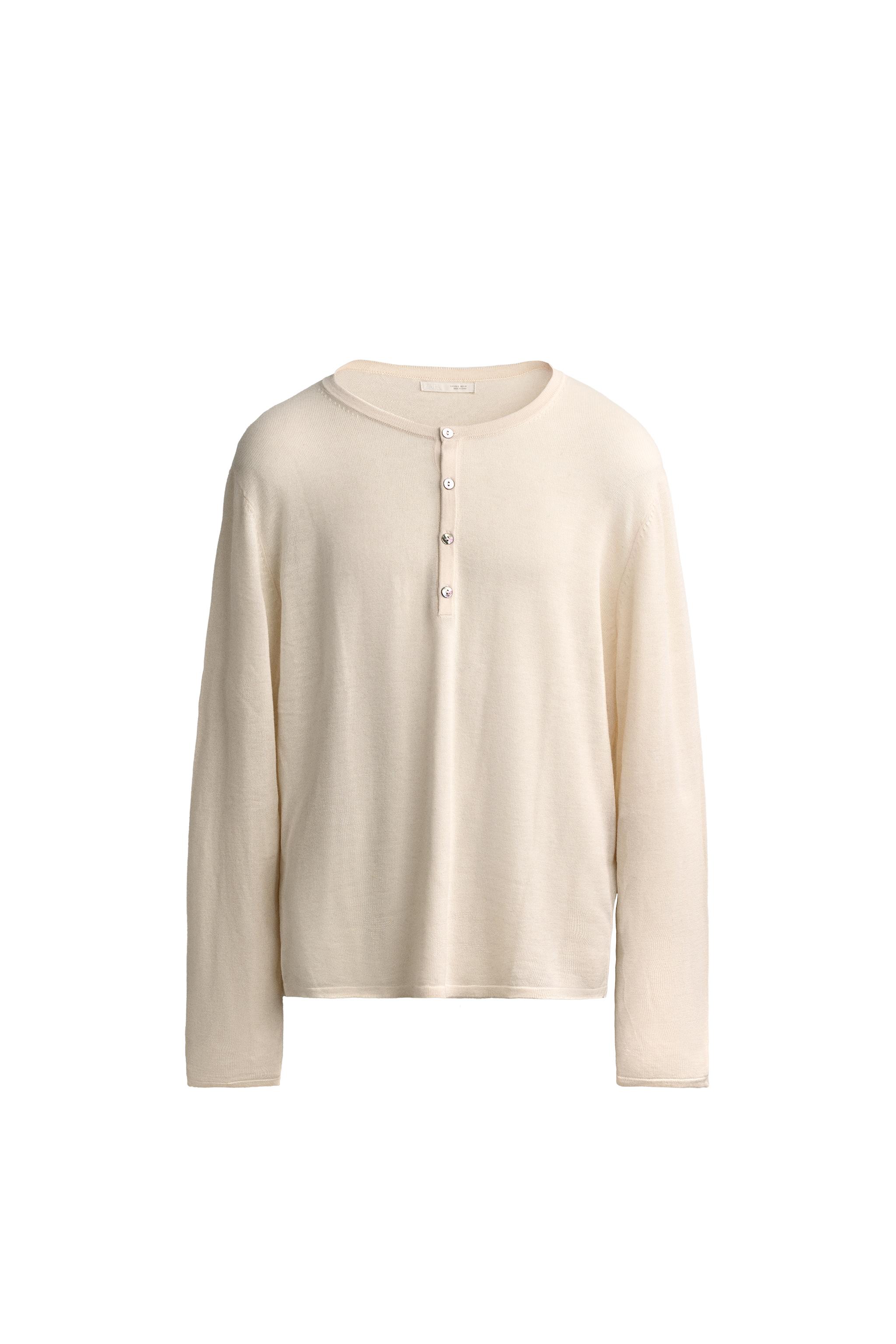 Хенли из трикотажа — ZARA
