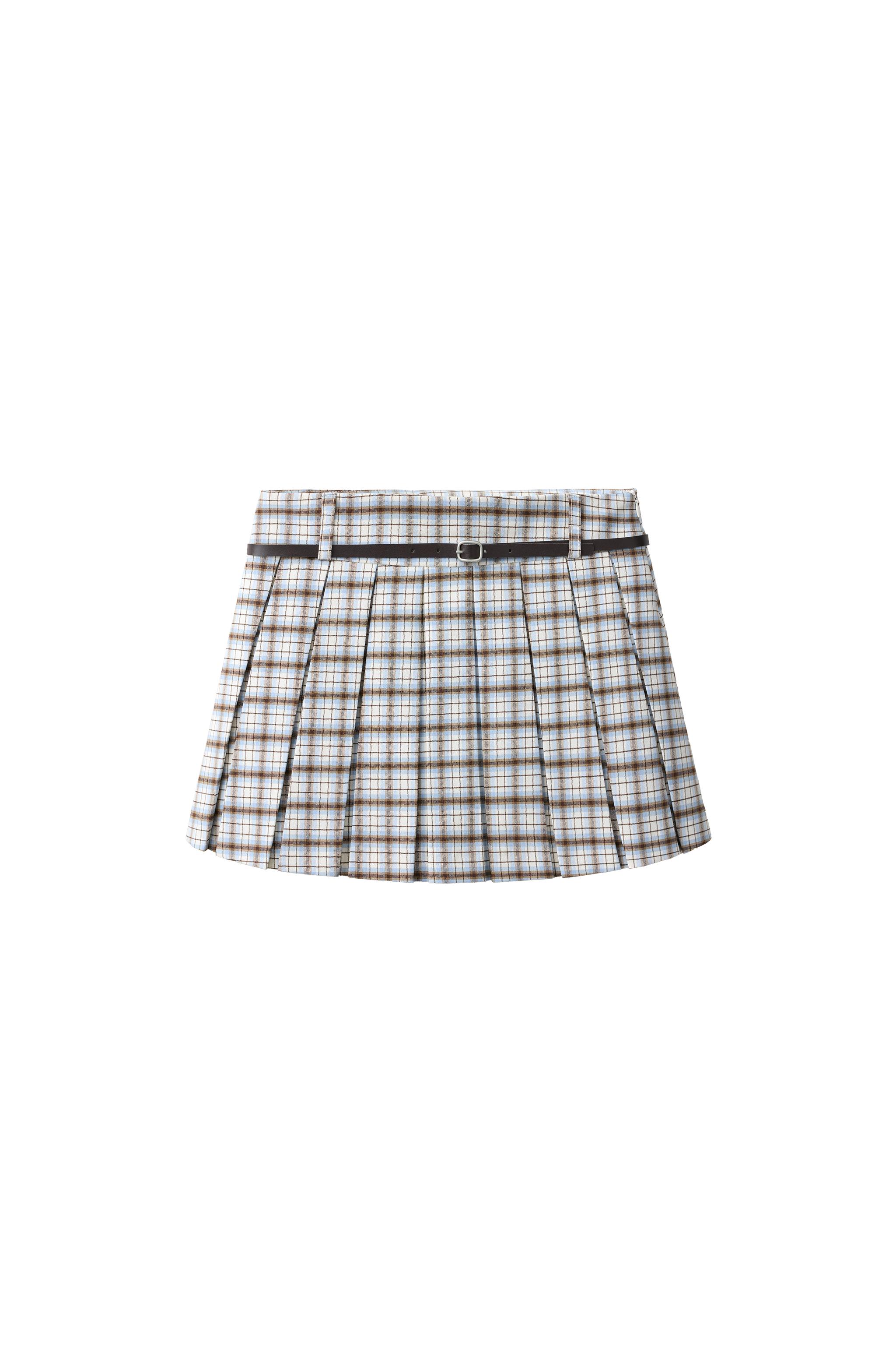 Юбка в клетку со складками — ZARA