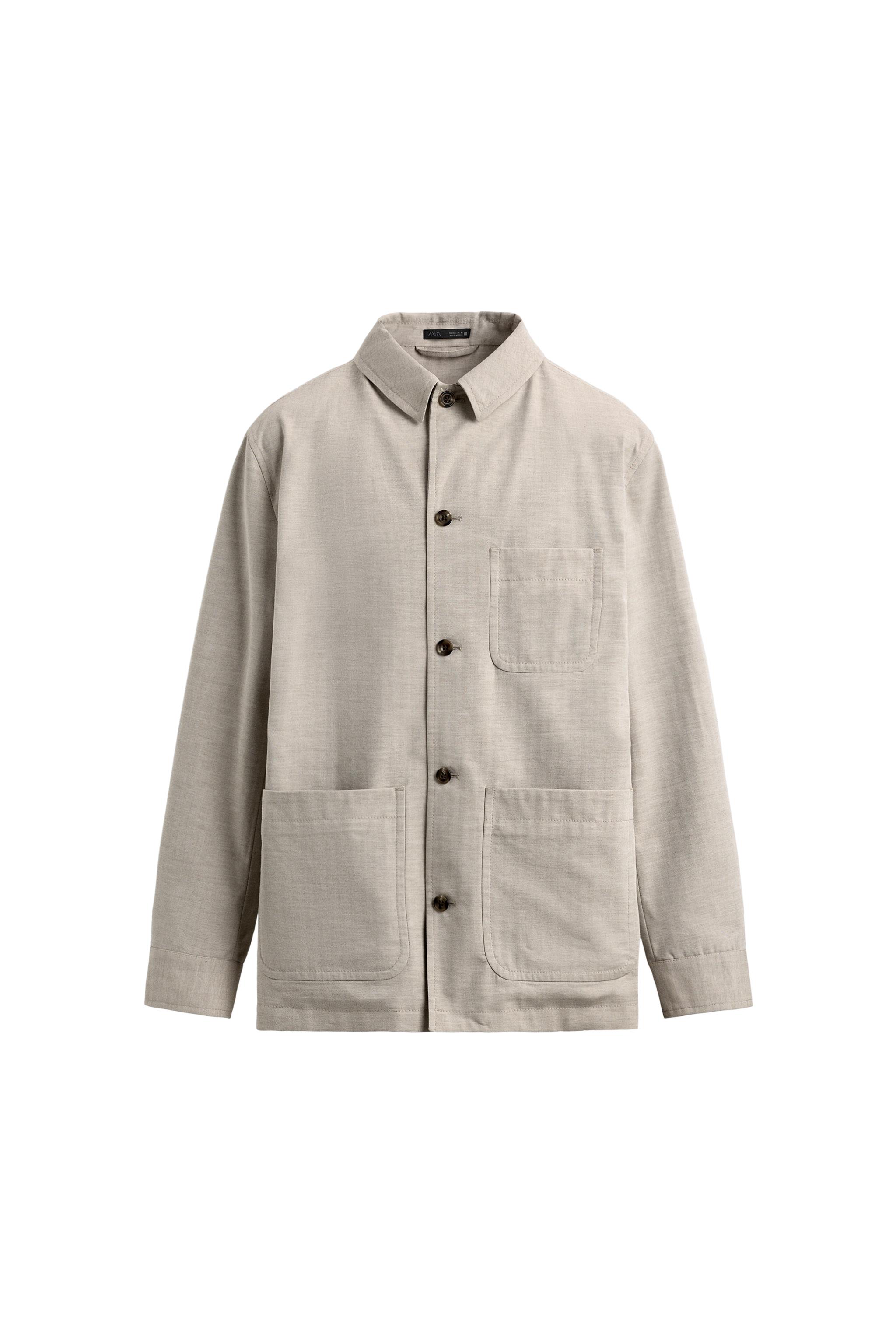 Пиджак классического кроя фактурный в ёлочку — ZARA