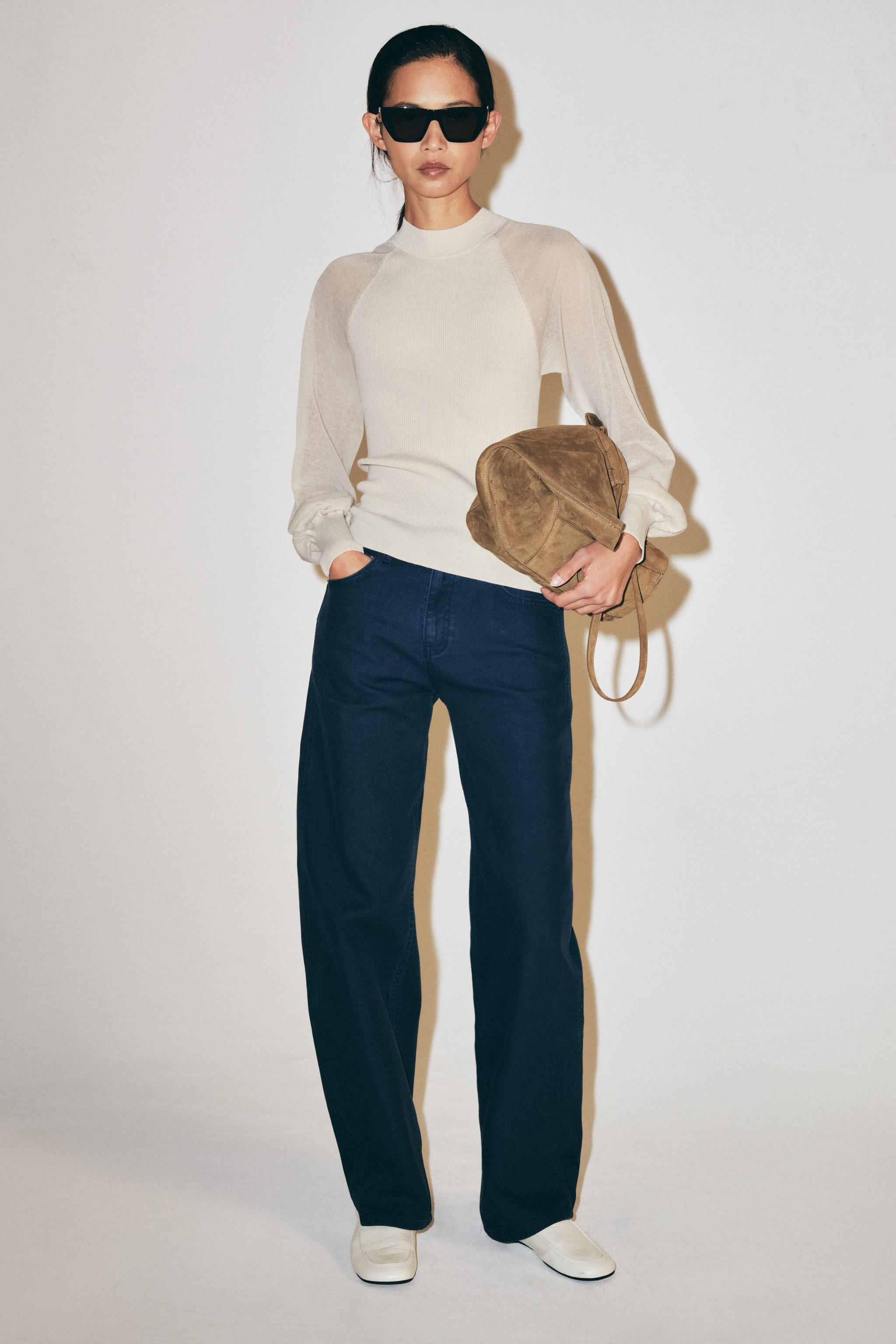 СВИТЕР С КОМБИНИРОВАННЫМИ РУКАВАМИ — ZARA