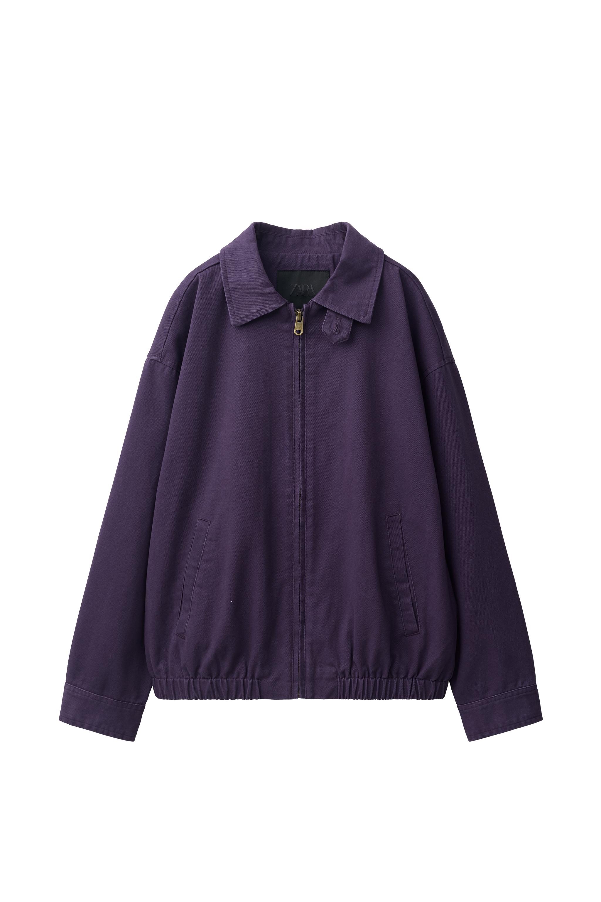 КУРТКА ИЗ САРЖИ С ЭФФЕКТОМ ПОТЕРТОСТИ — ZARA