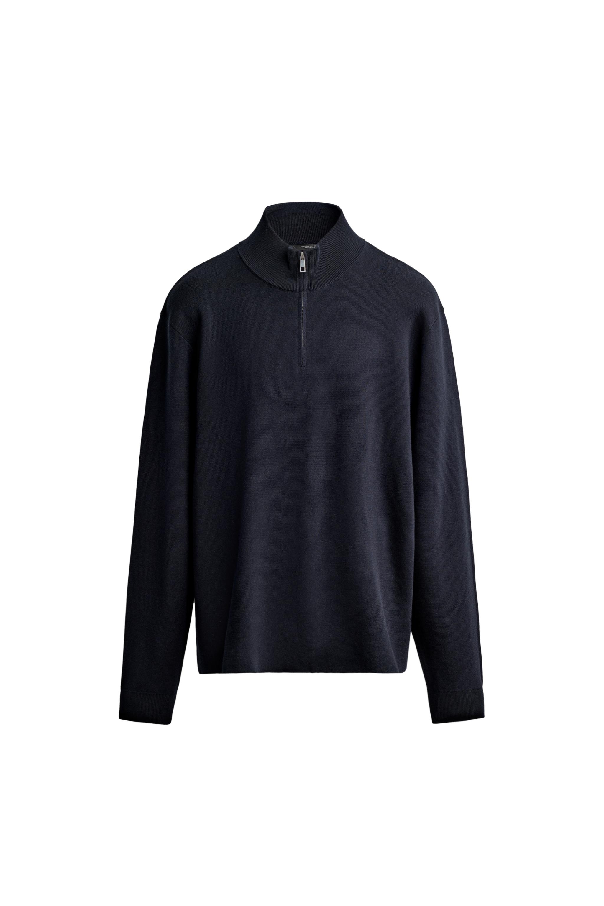 REGULAR FIT QUARTER-ZIP JUMPER — ZARA