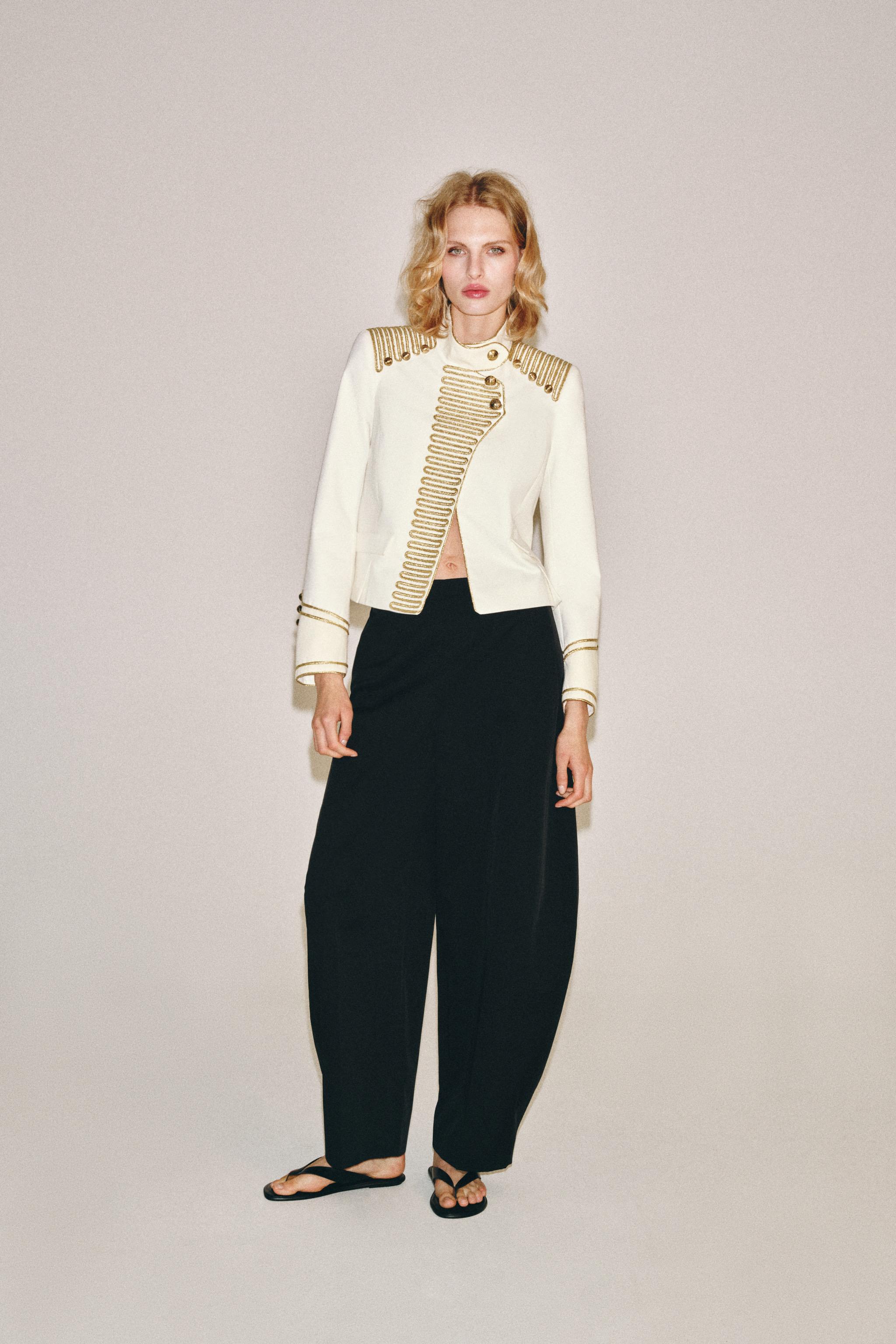 Брюки ZW COLLECTION с широкими штанинами — ZARA