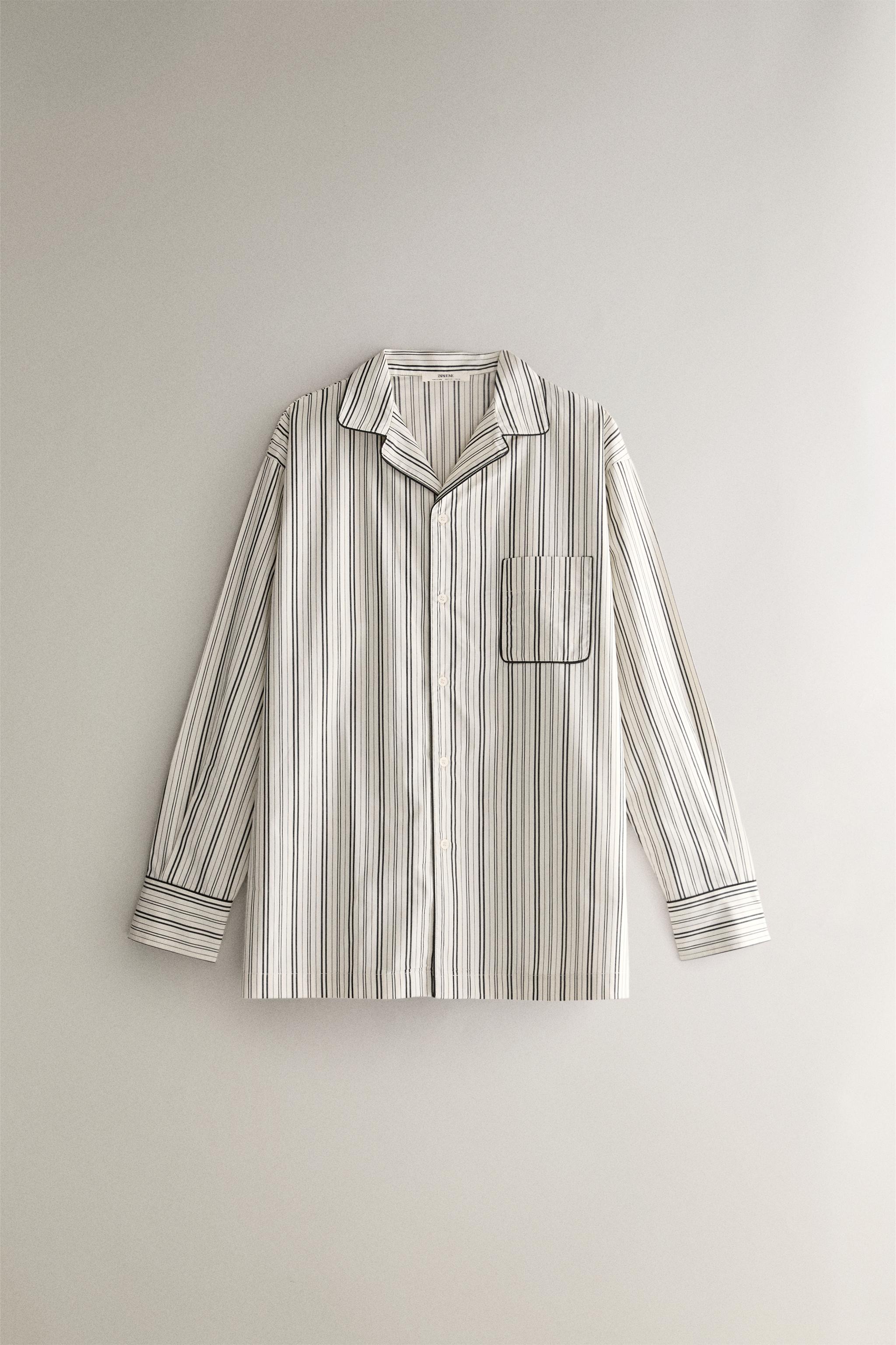 РУБАШКА В ПОЛОСКУ ИЗ ХЛОПКА — ZARA
