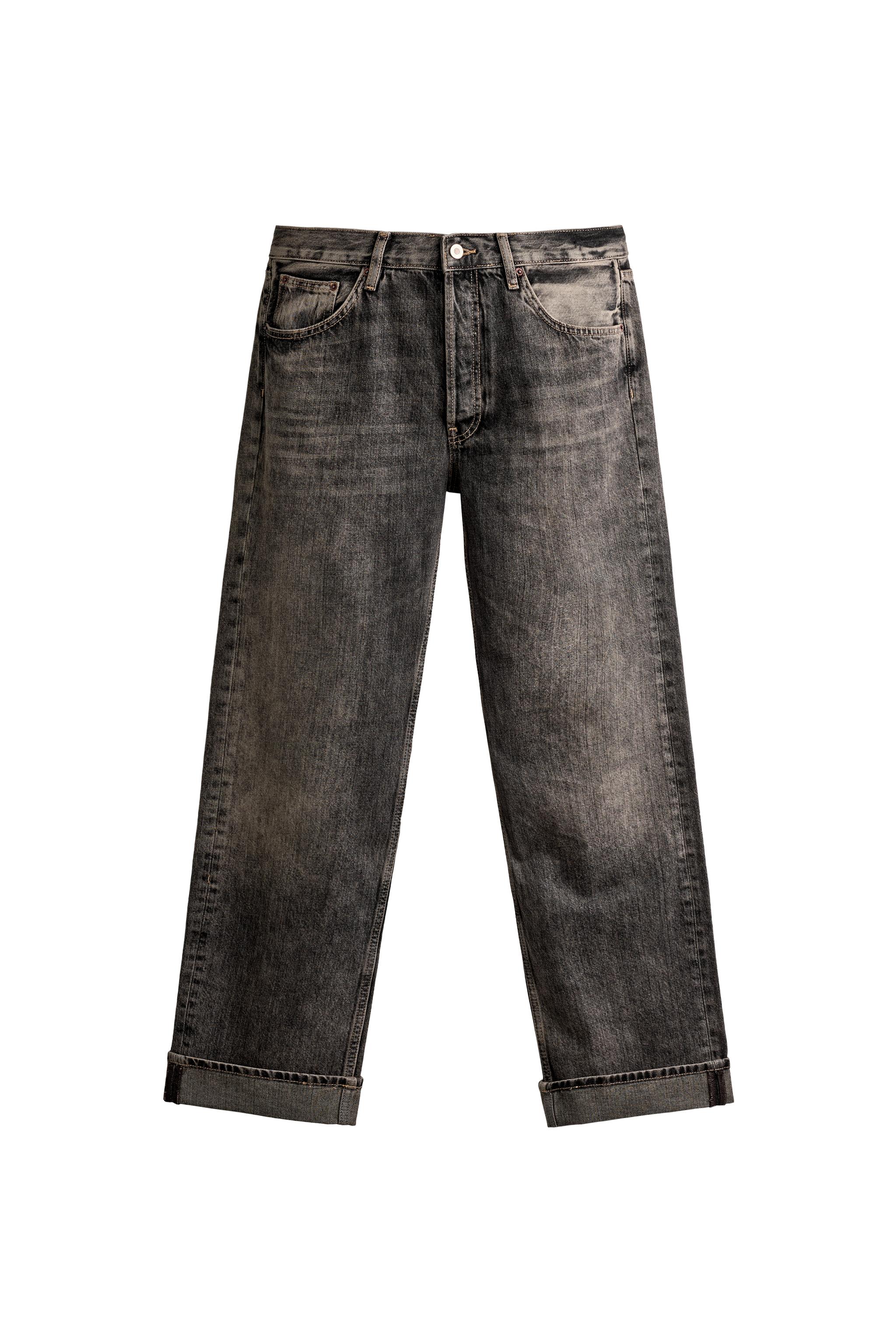 STRAIGHT-LEG JEANS WITH TURN-UPS — ZARA