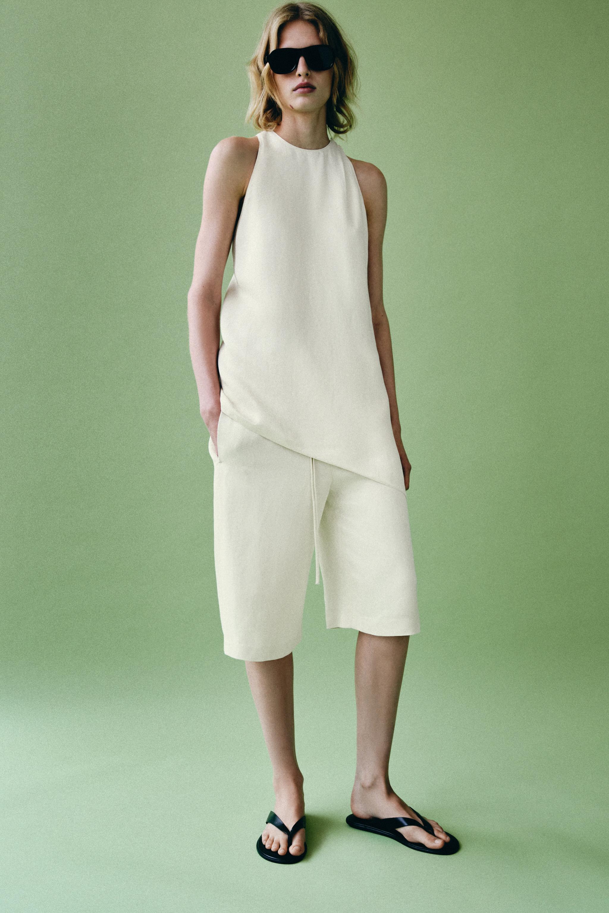 Бермуды в пижамном стиле ZW COLLECTION — ZARA