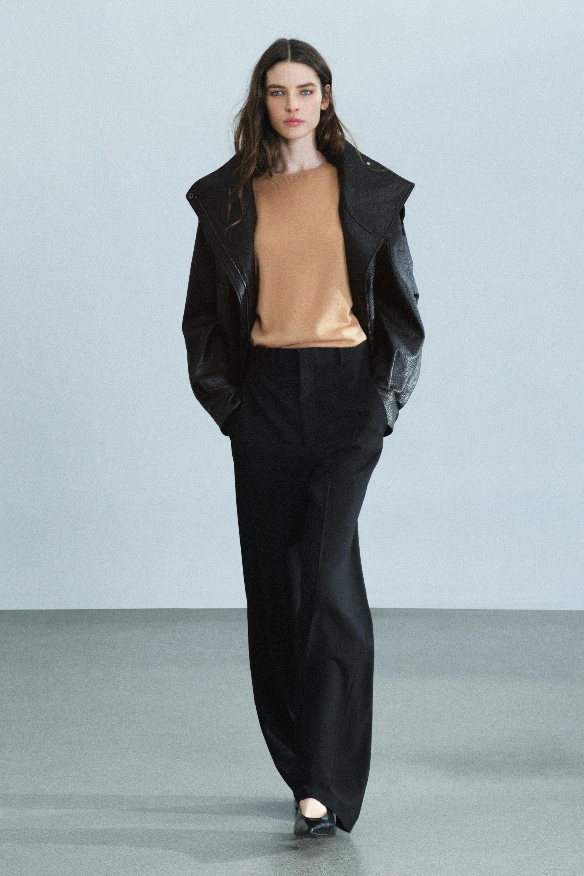 Брюки ZW COLLECTION, с высокой талией — ZARA