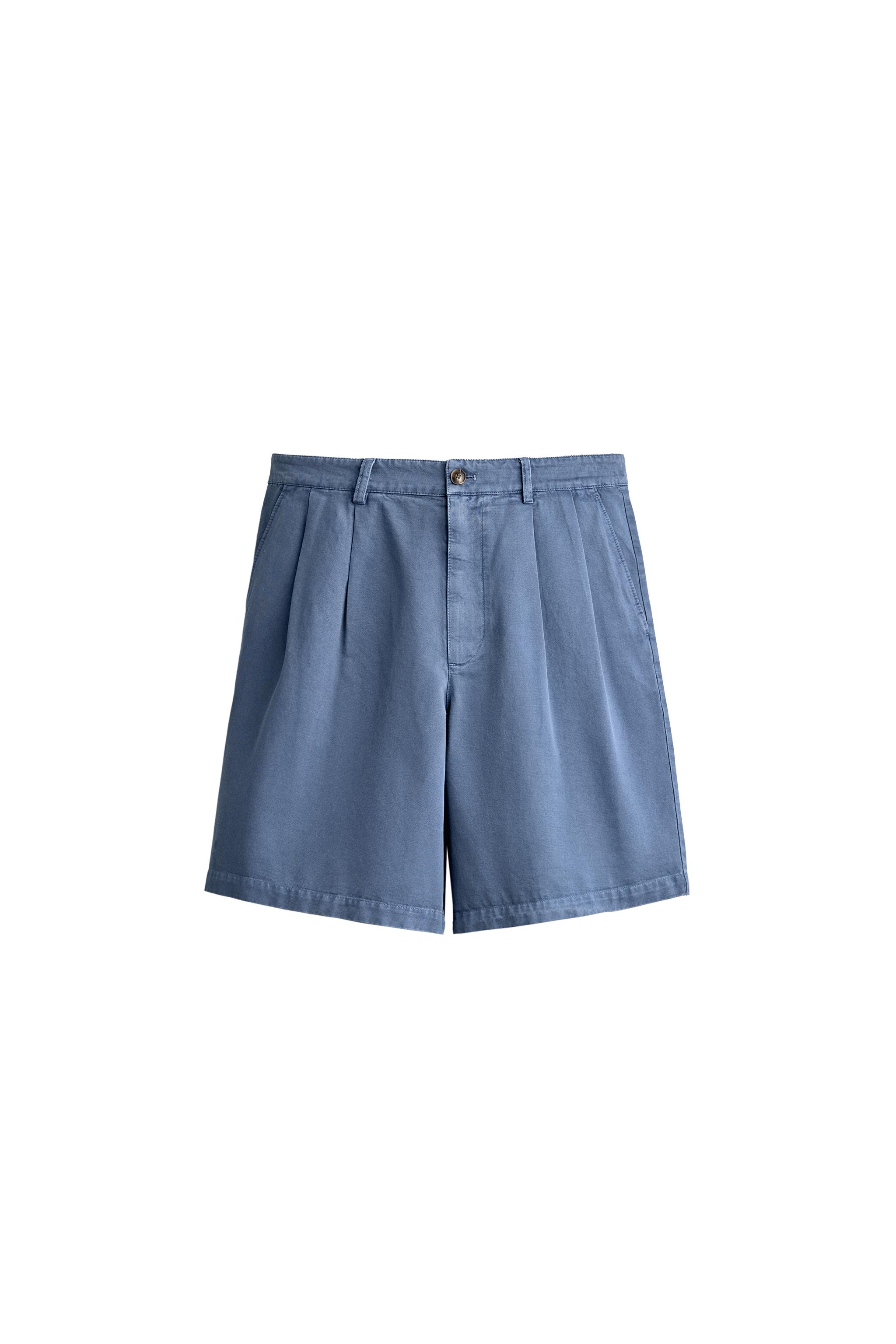 Бермуды классического кроя в складку — ZARA