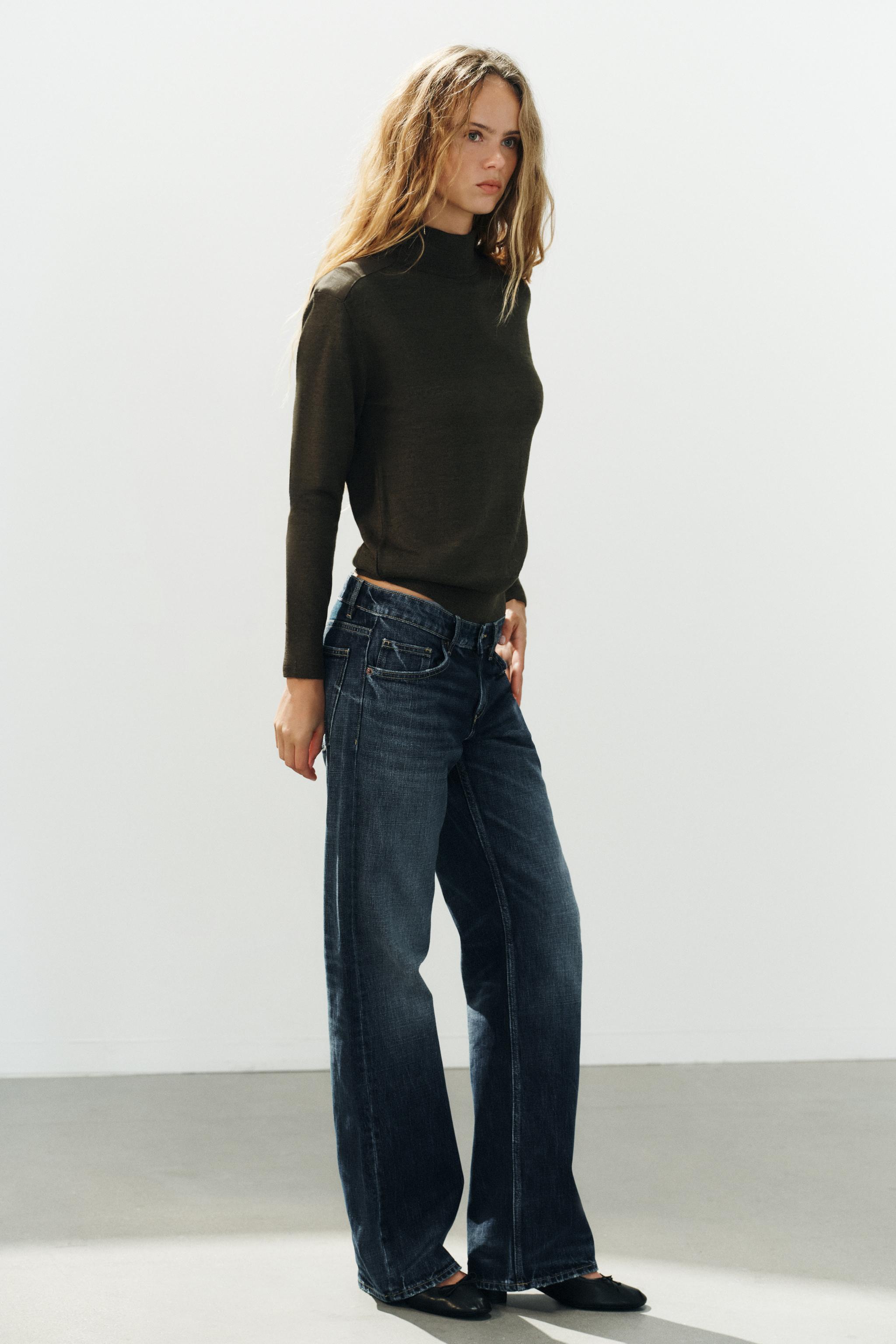 СВИТЕР С КОНТРАСТНЫМИ ВСТАВКАМИ НА ПЛЕЧАХ — ZARA