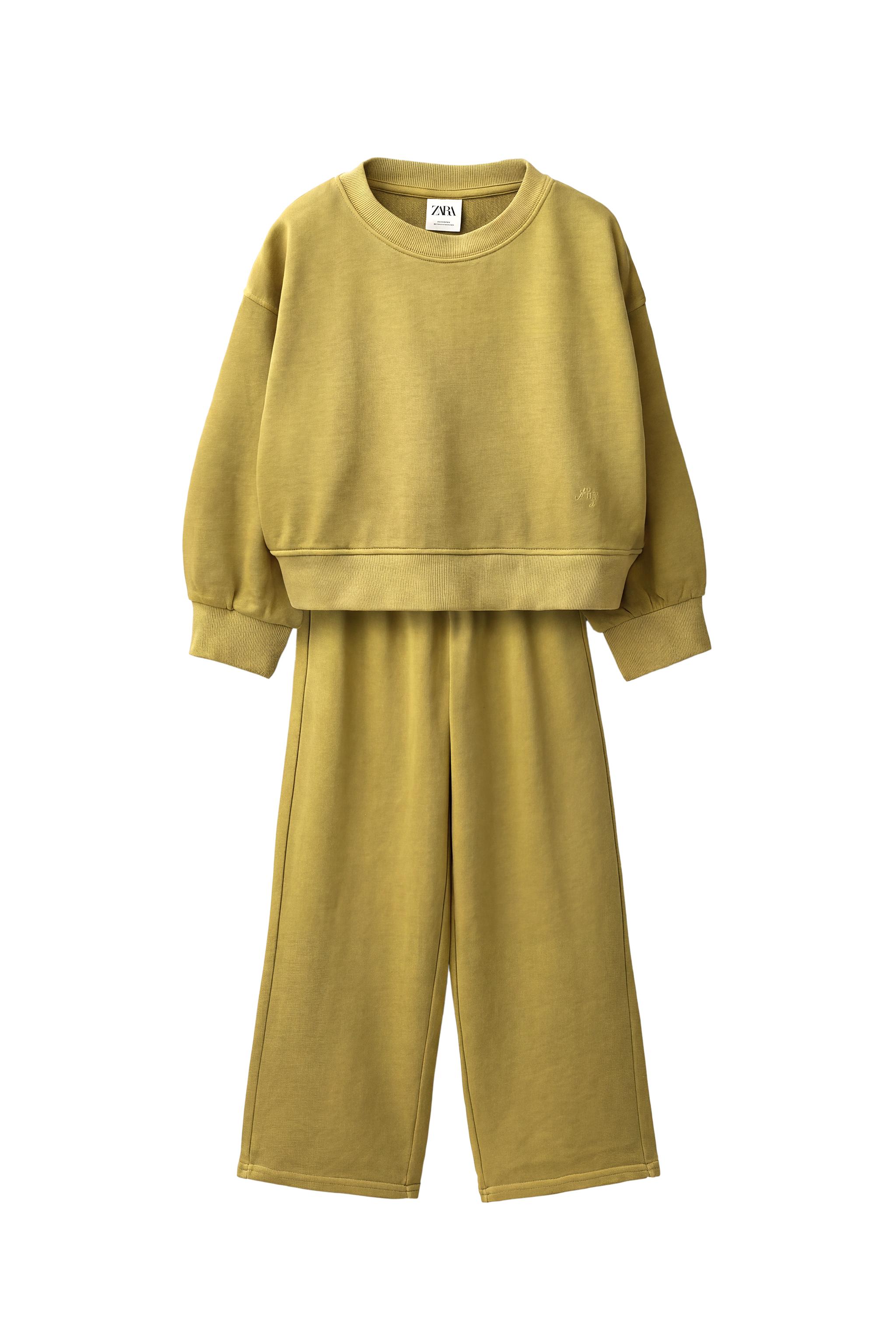 WASHED EFFECT SWEATSHIRT AND TROUSERS SET — ZARA