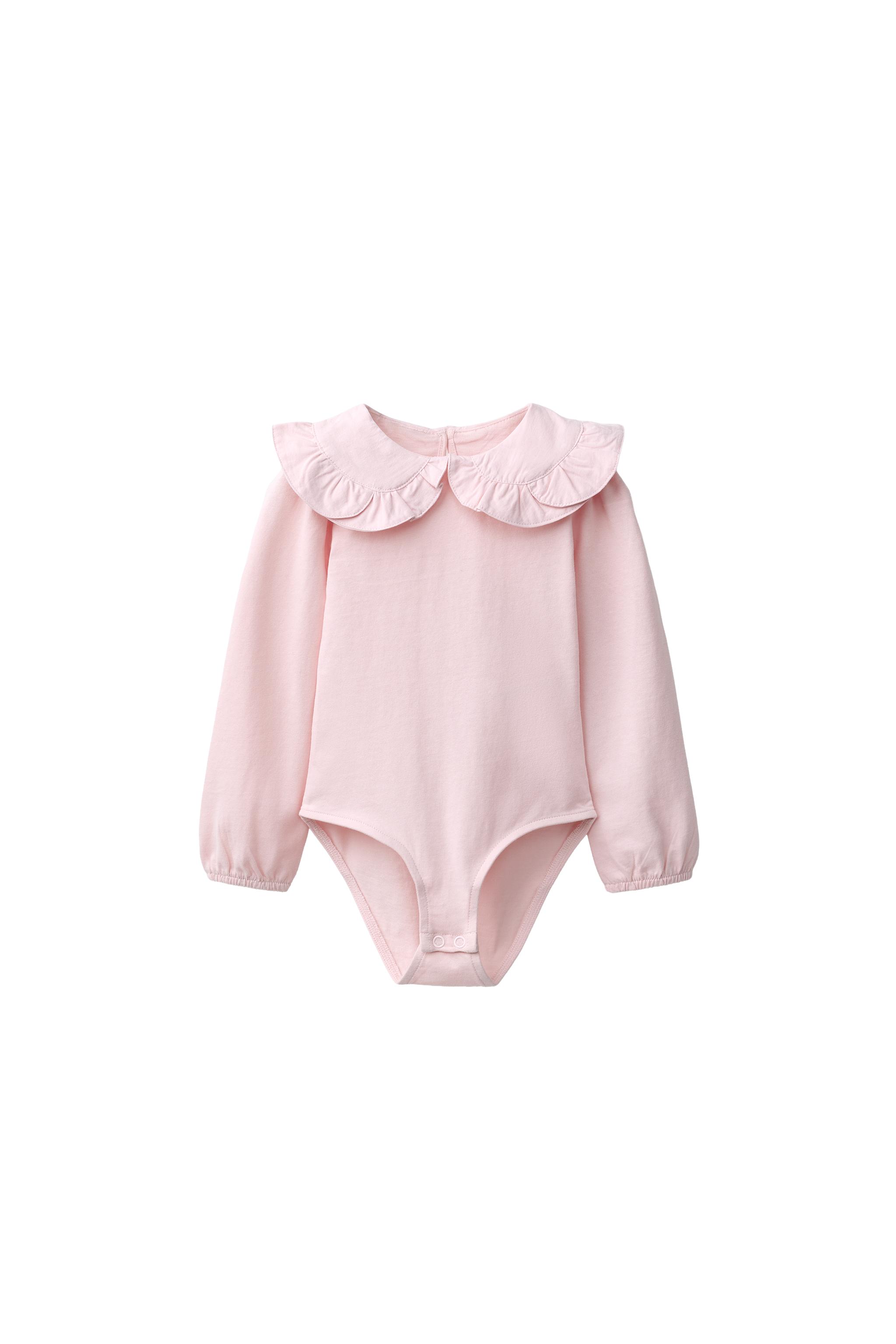 Боди с воротником-стойкой и оборками — ZARA