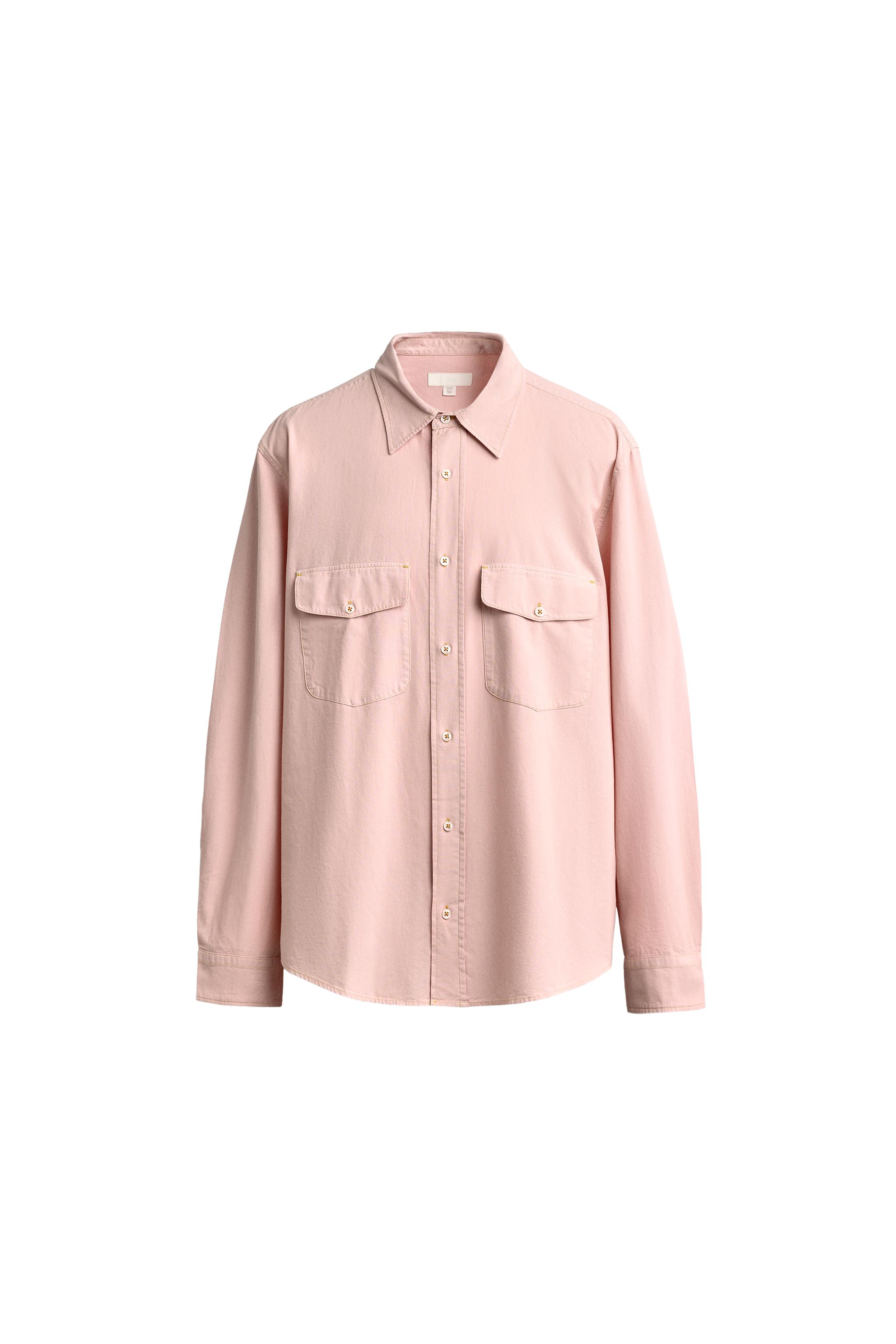 РУБАШКА СВОБОДНОГО КРОЯ С КАРМАНАМИ — ZARA