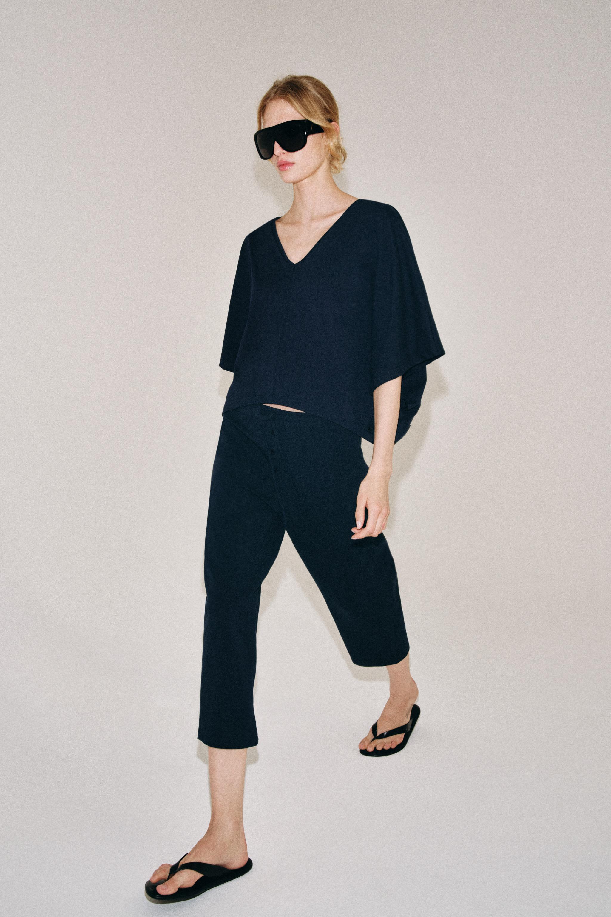 Брюки кроя "морковка" из интерлока — ZARA