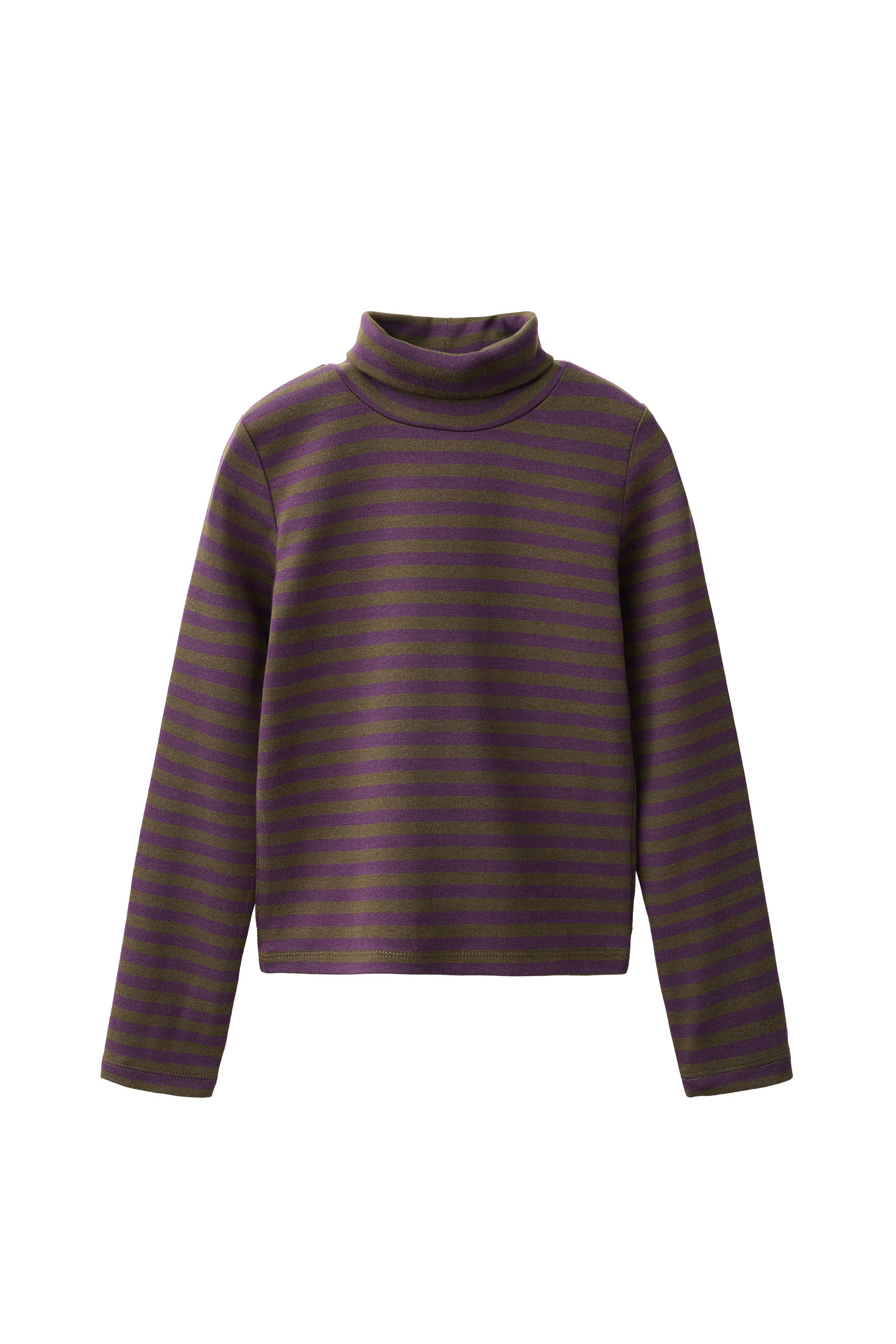 STRIPED TURTLENECK T-SHIRT — ZARA