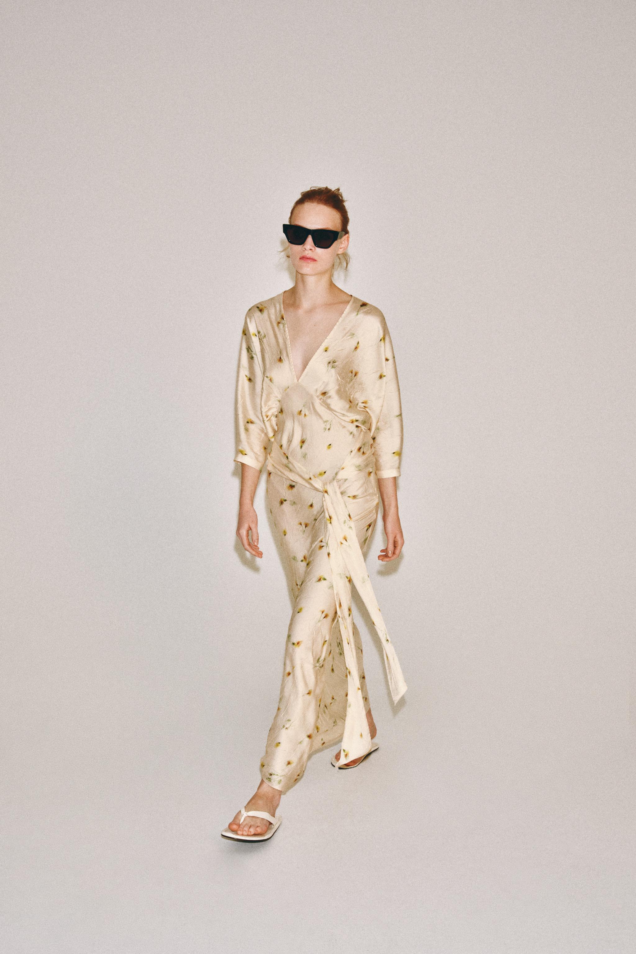 Платье макси ZW COLLECTION с принтом — ZARA