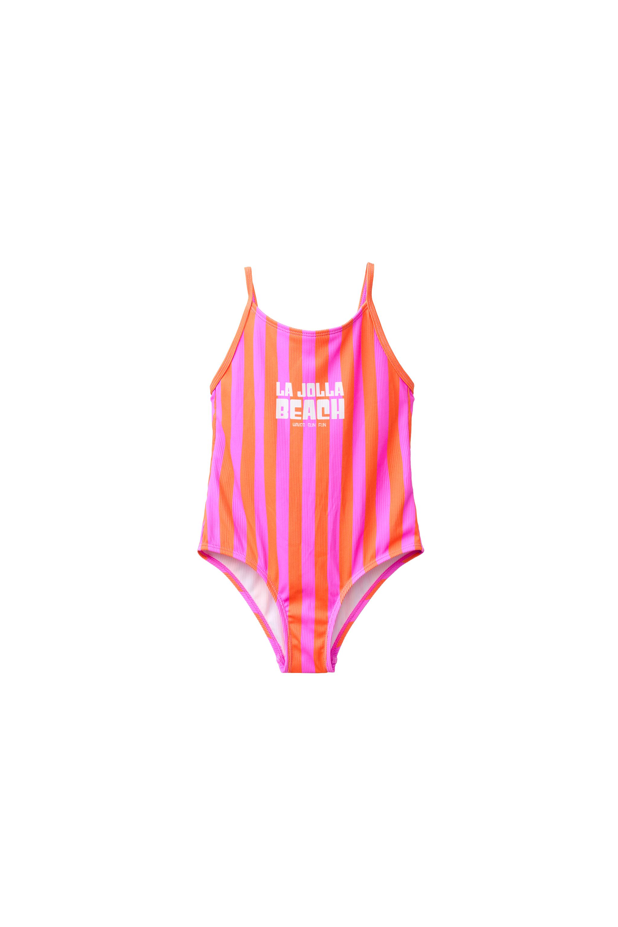 Купальник в полоску со слоганом для детей 6-14 лет — ZARA