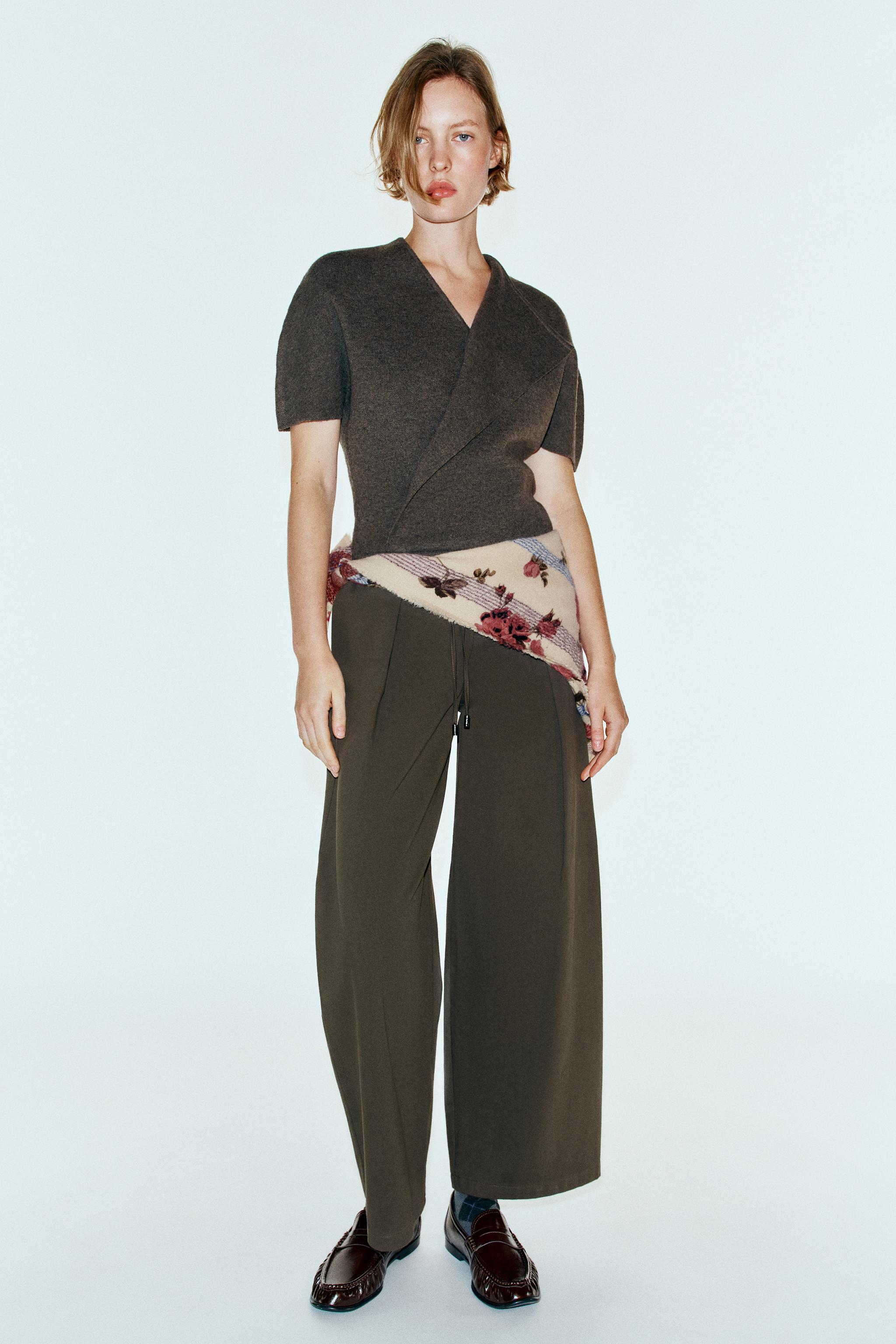 ДЖЕМПЕР С ЗАПАХОМ И КОРОТКИМИ РУКАВАМИ — ZARA