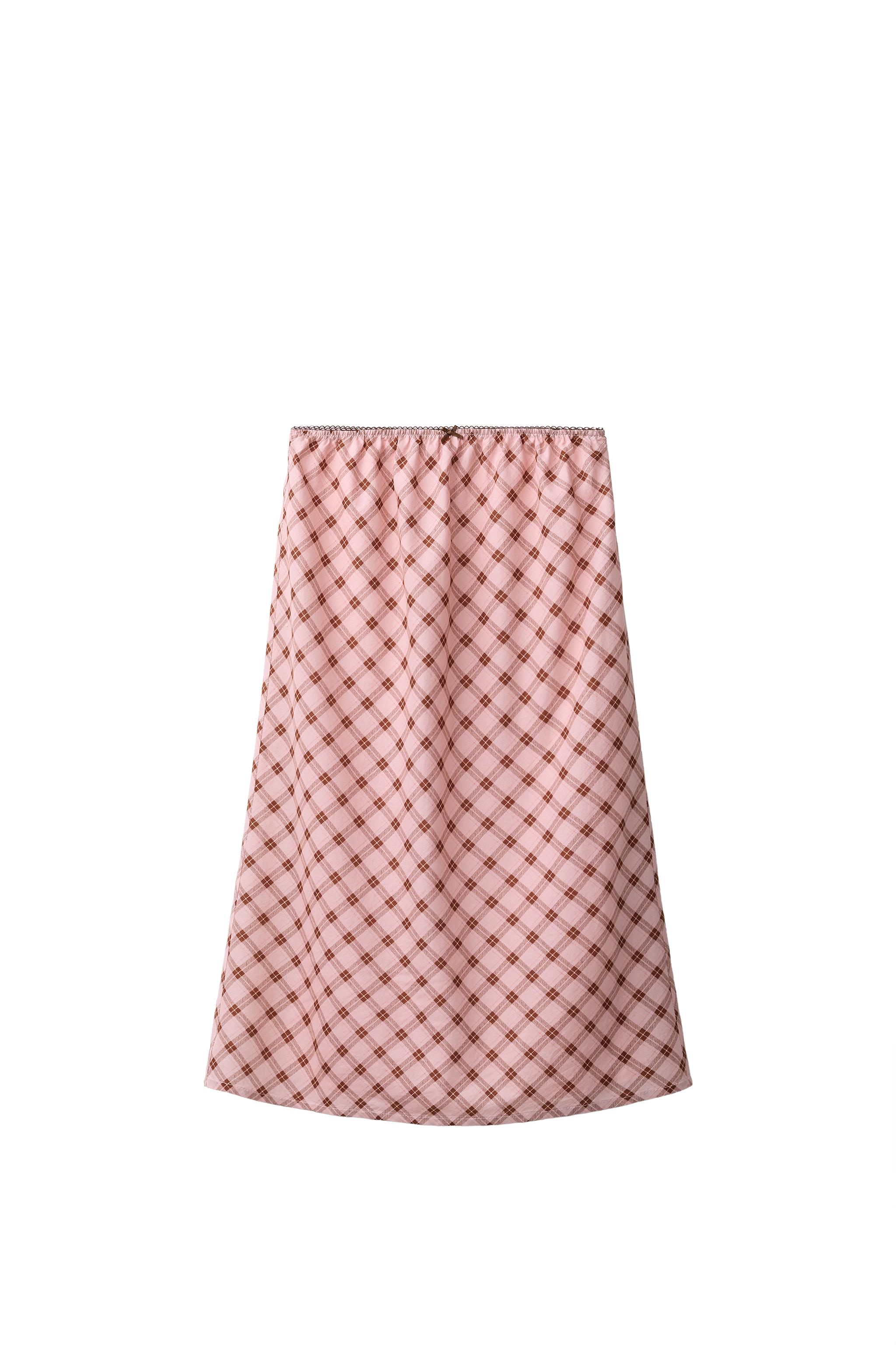 Юбка миди в клетку — ZARA